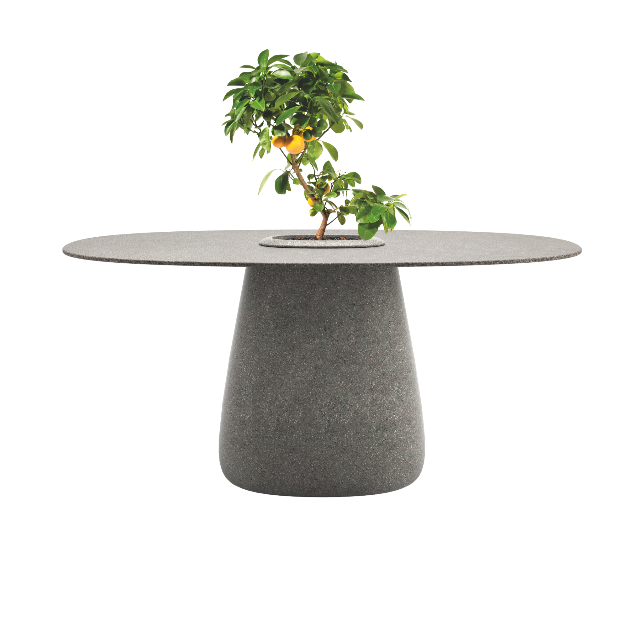 Cobble Gray Garden Table with Container