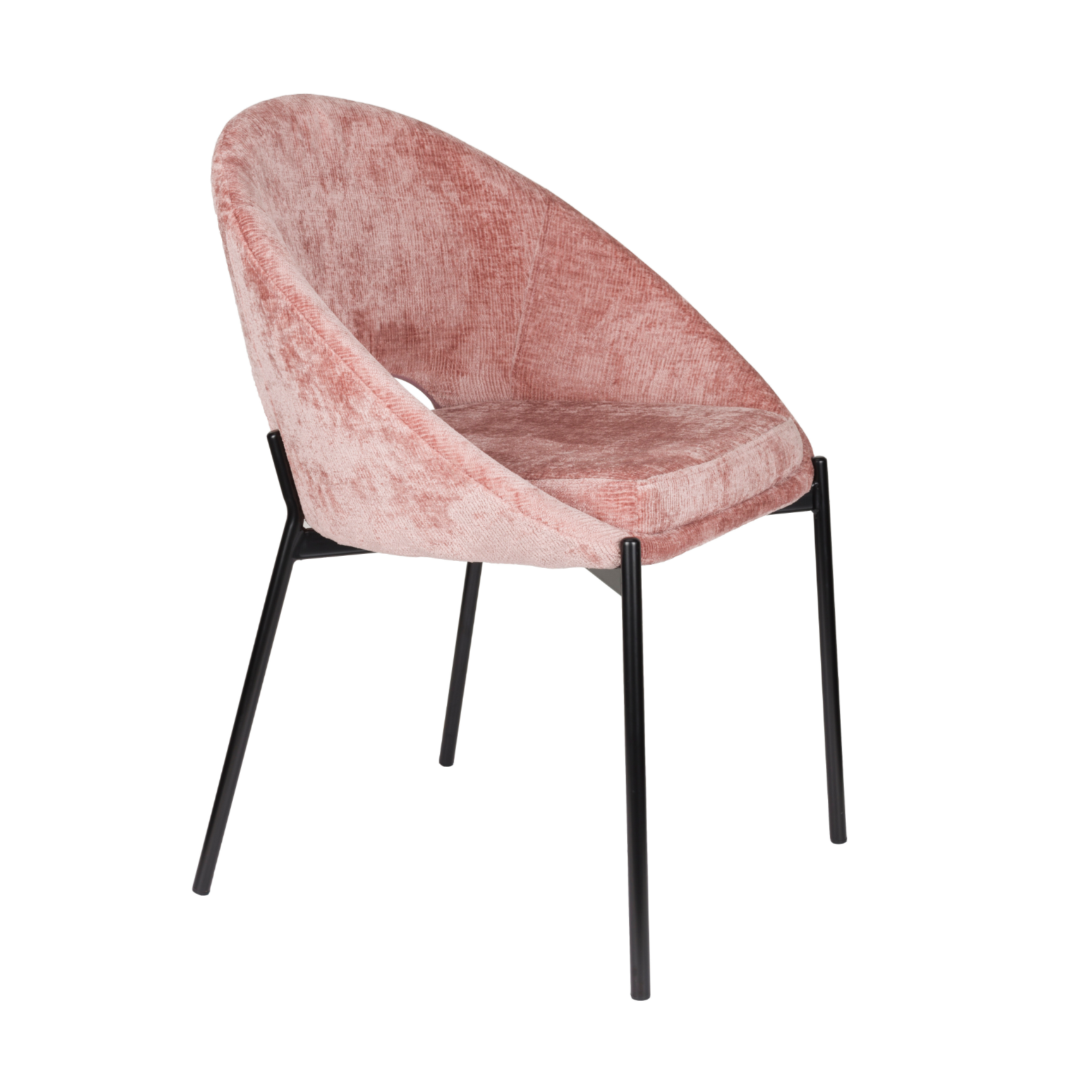Stuhl DANDO rosa mit schwarzem Gestell