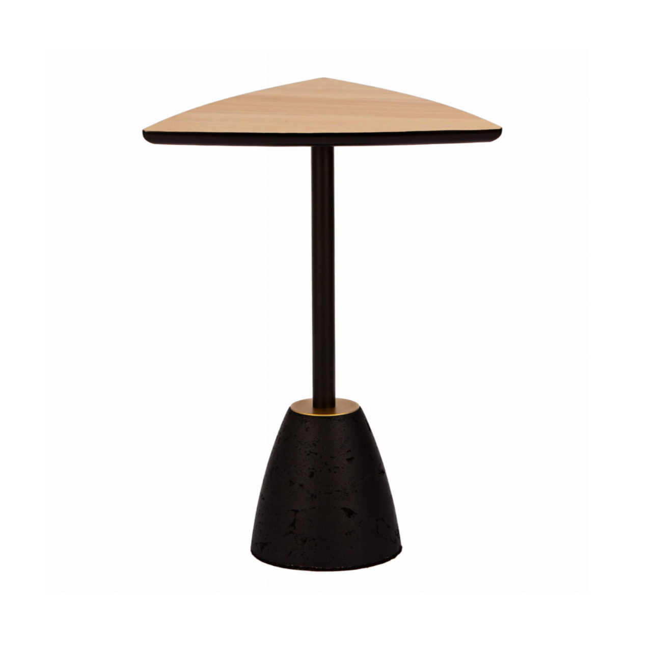 CONCRI coffee table with oak veneer and concrete base