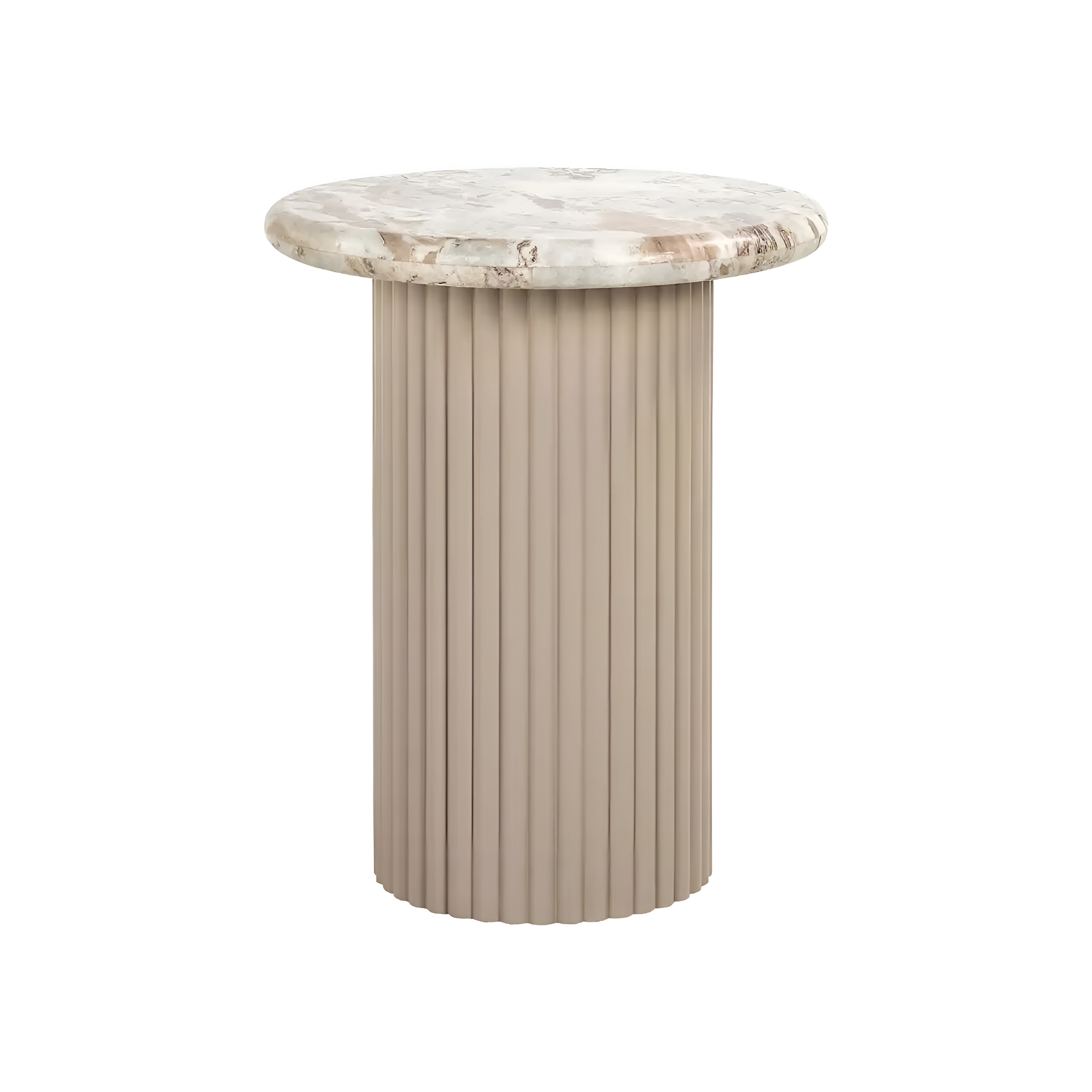 Beistelltisch CORONEL beige mit Marmorplatte