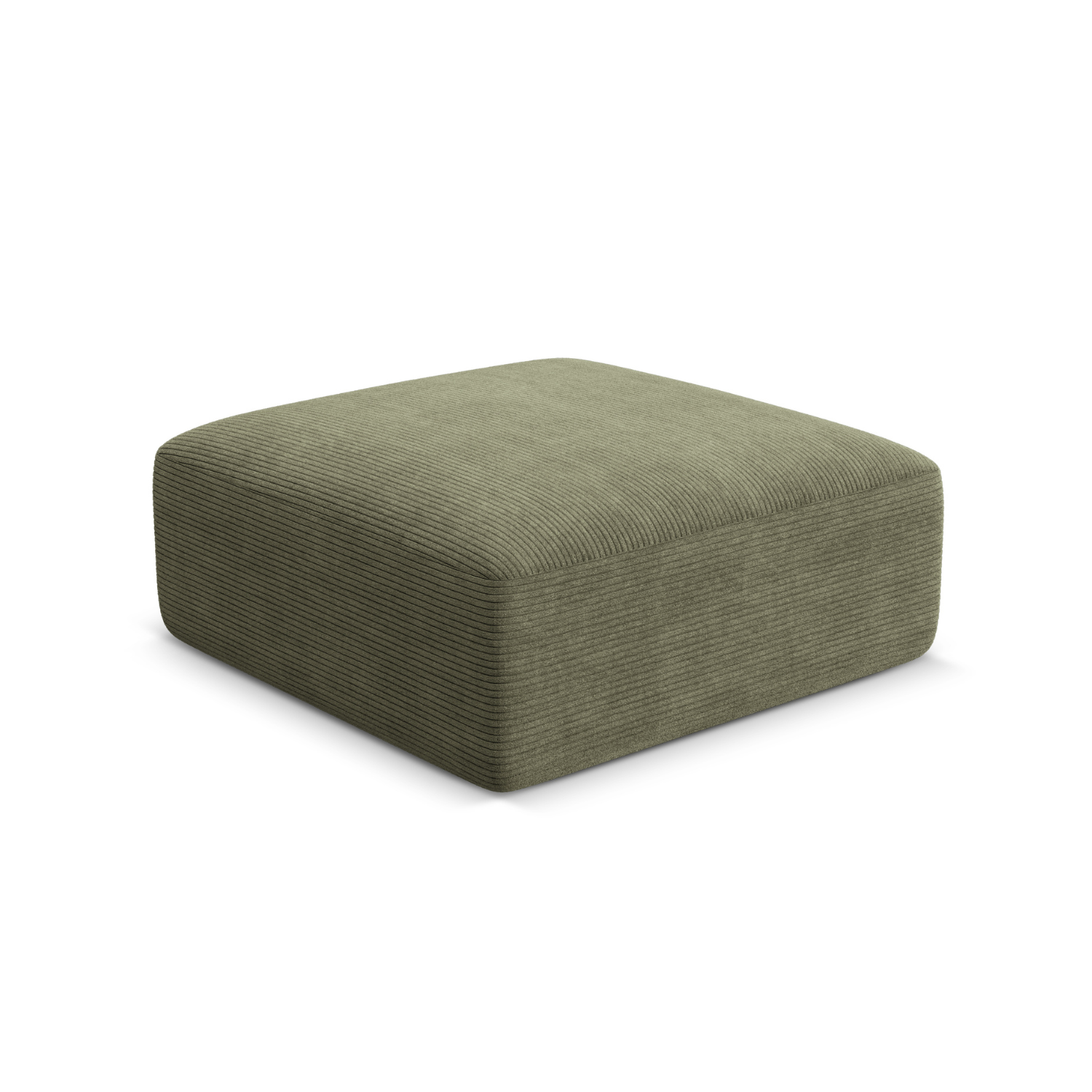 CAMPI green corduroy pouf