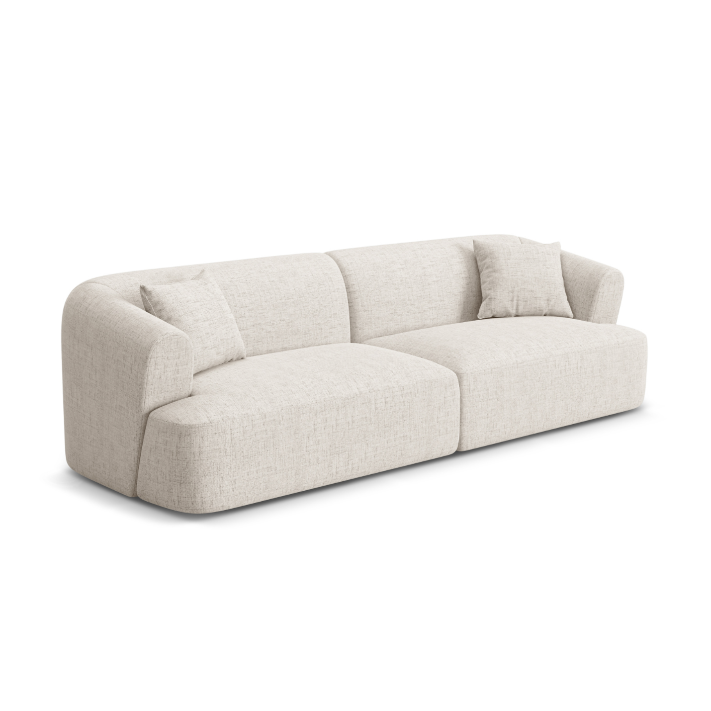 Sofa 4-osobowa CAMPI kremowy szenil – Cosmopolitan Design