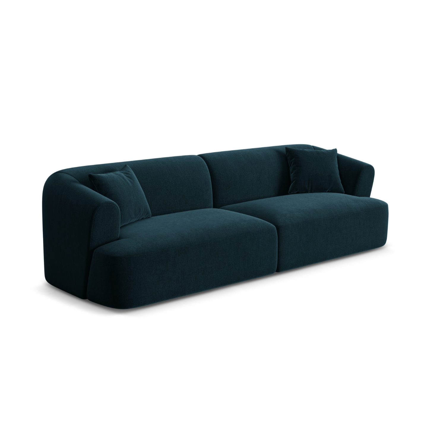 Velvet sofa for 4 people CAMPI petrol