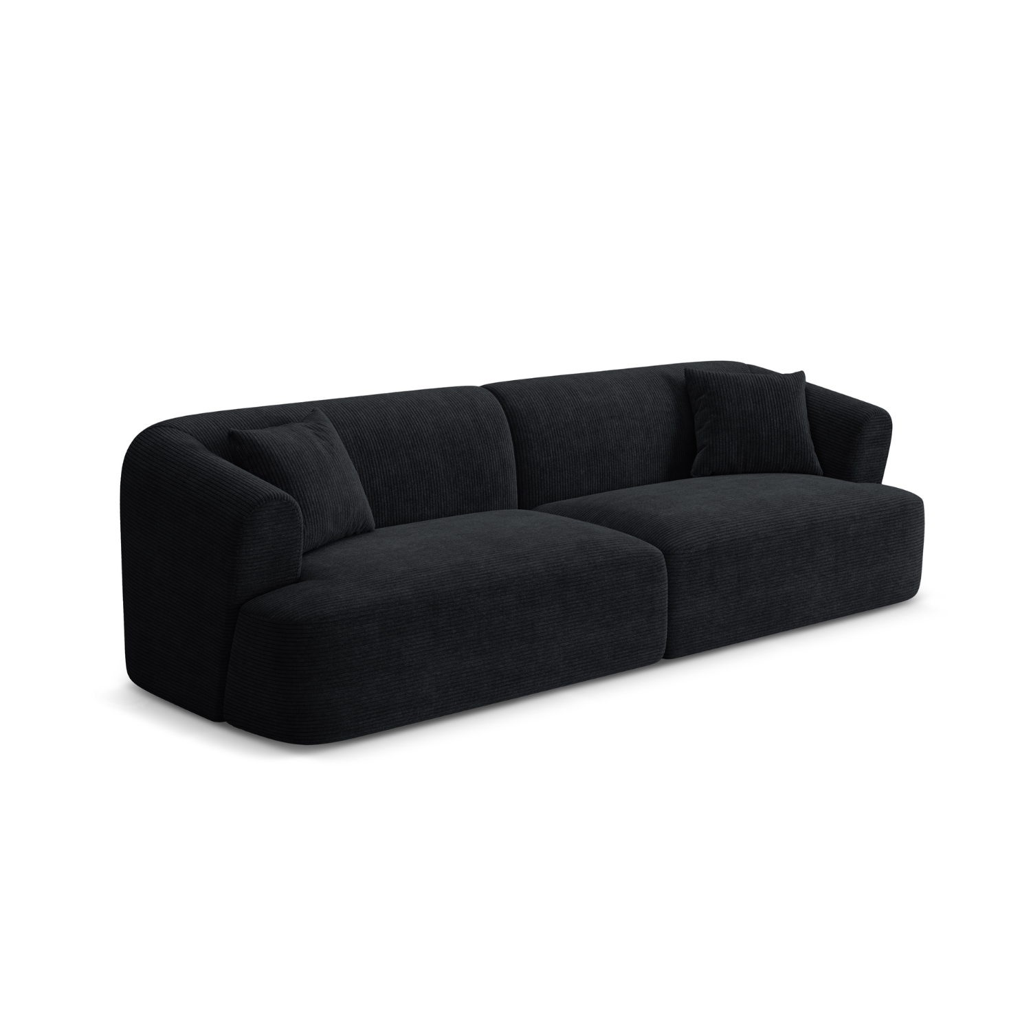 Sofa für 4 Personen CAMPI schwarzes Cord