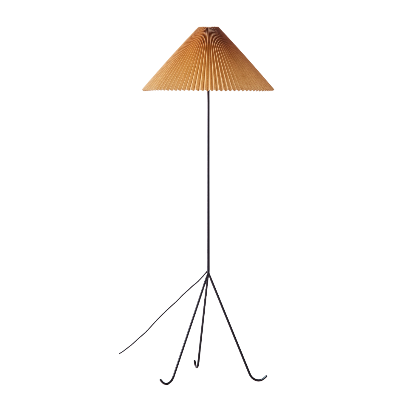 GERALDINE ochre floor lamp with black base