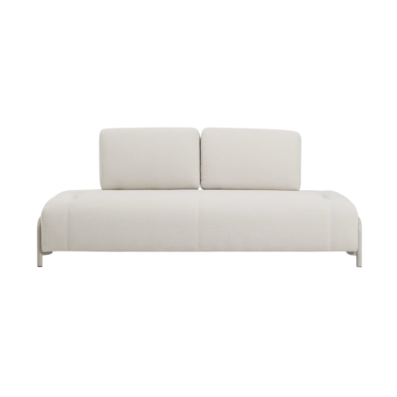 Modulsofa 2-sitzig COMPO beige mit beigem Sockel