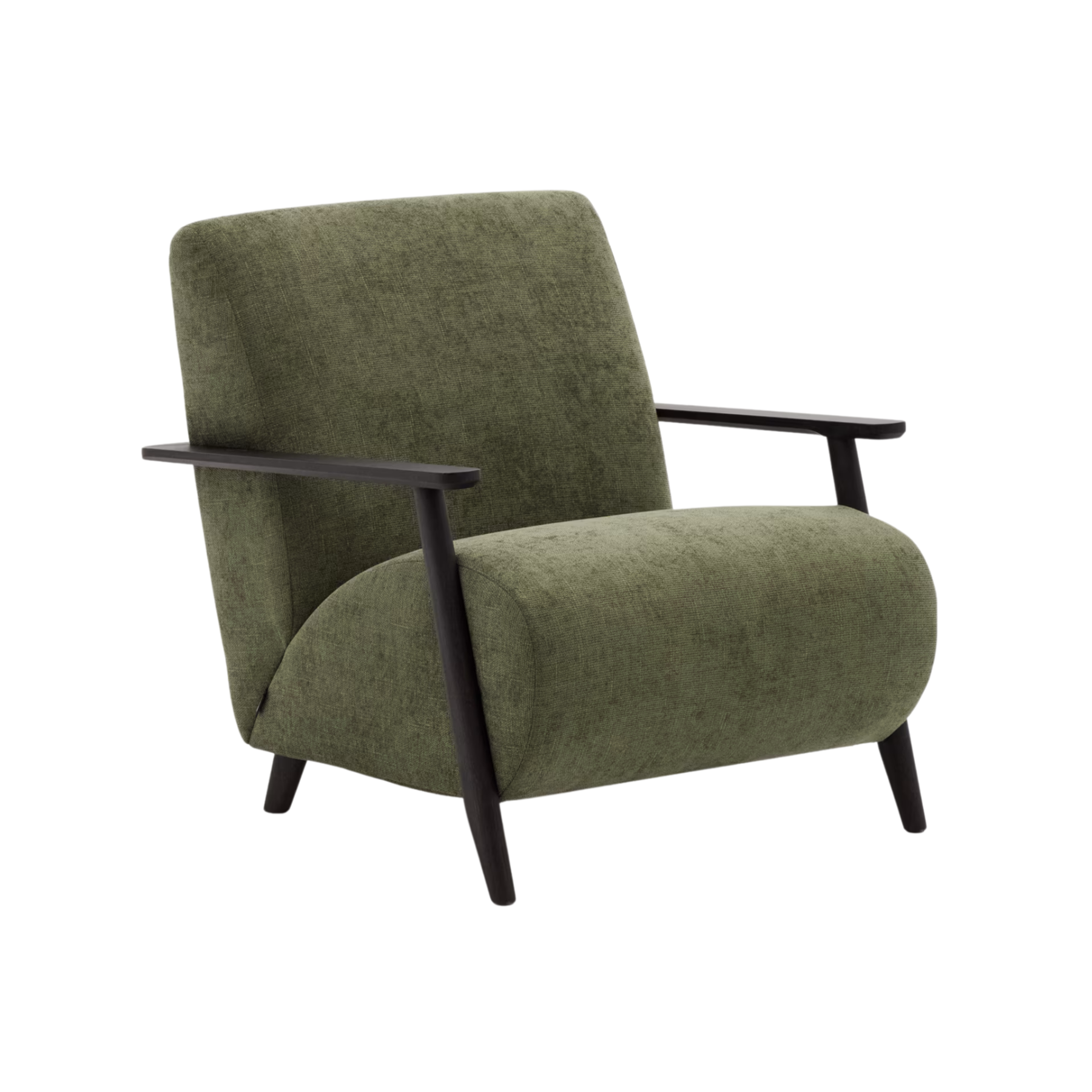 MEGHAN armchair green with black base