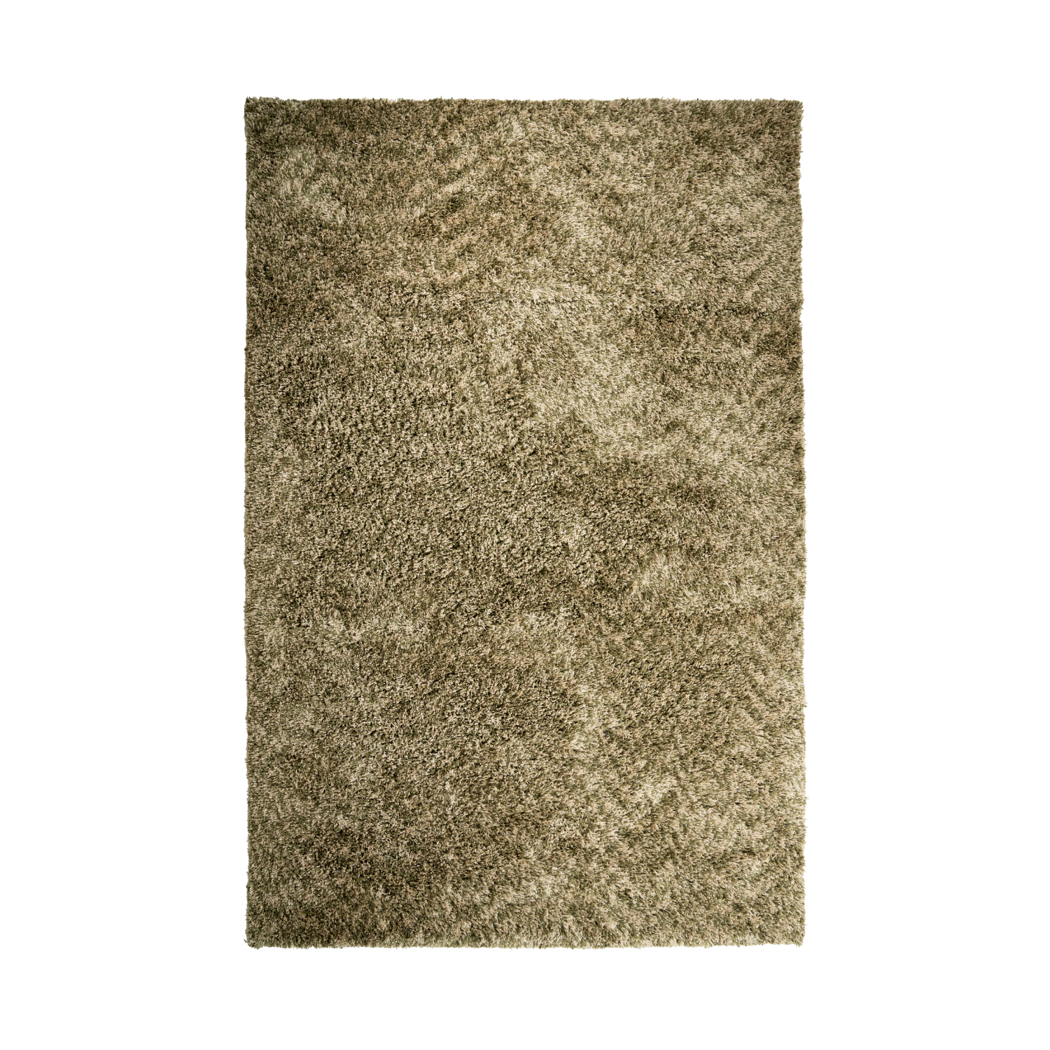 MIXI green rug with long pile