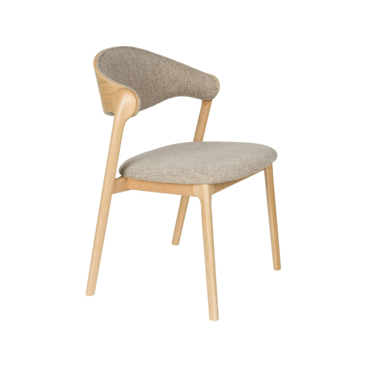 BABINGTON Chair brown with wooden base