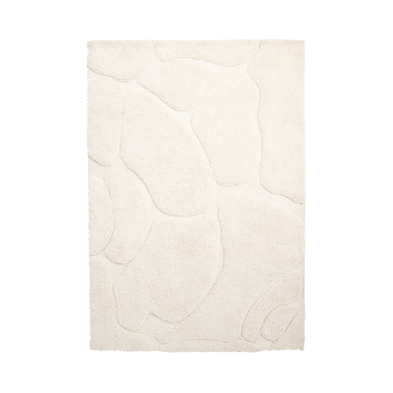 KALA cream rug with long pile