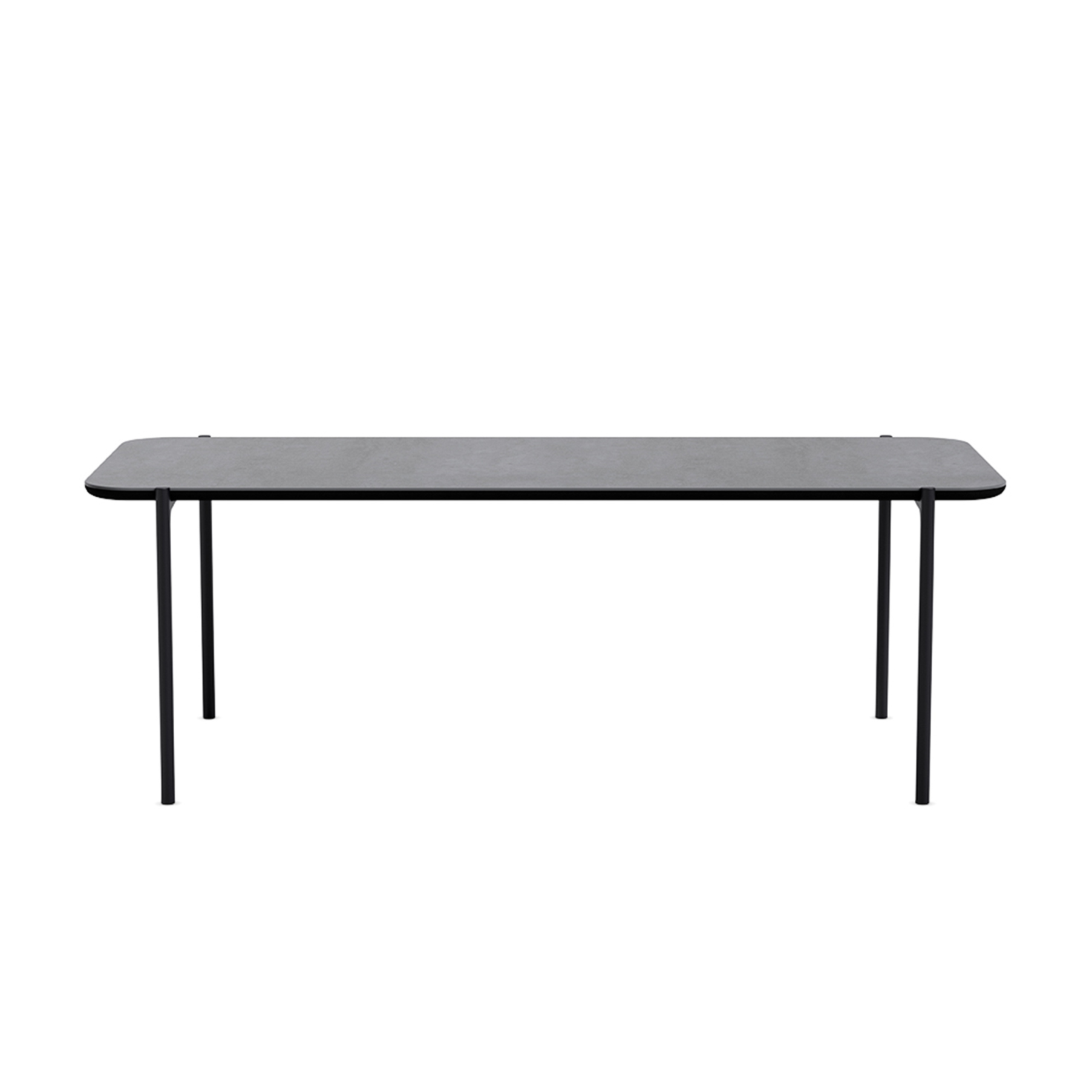 Rectangular Side Table SAVOYE Black Ceramic with Black Base