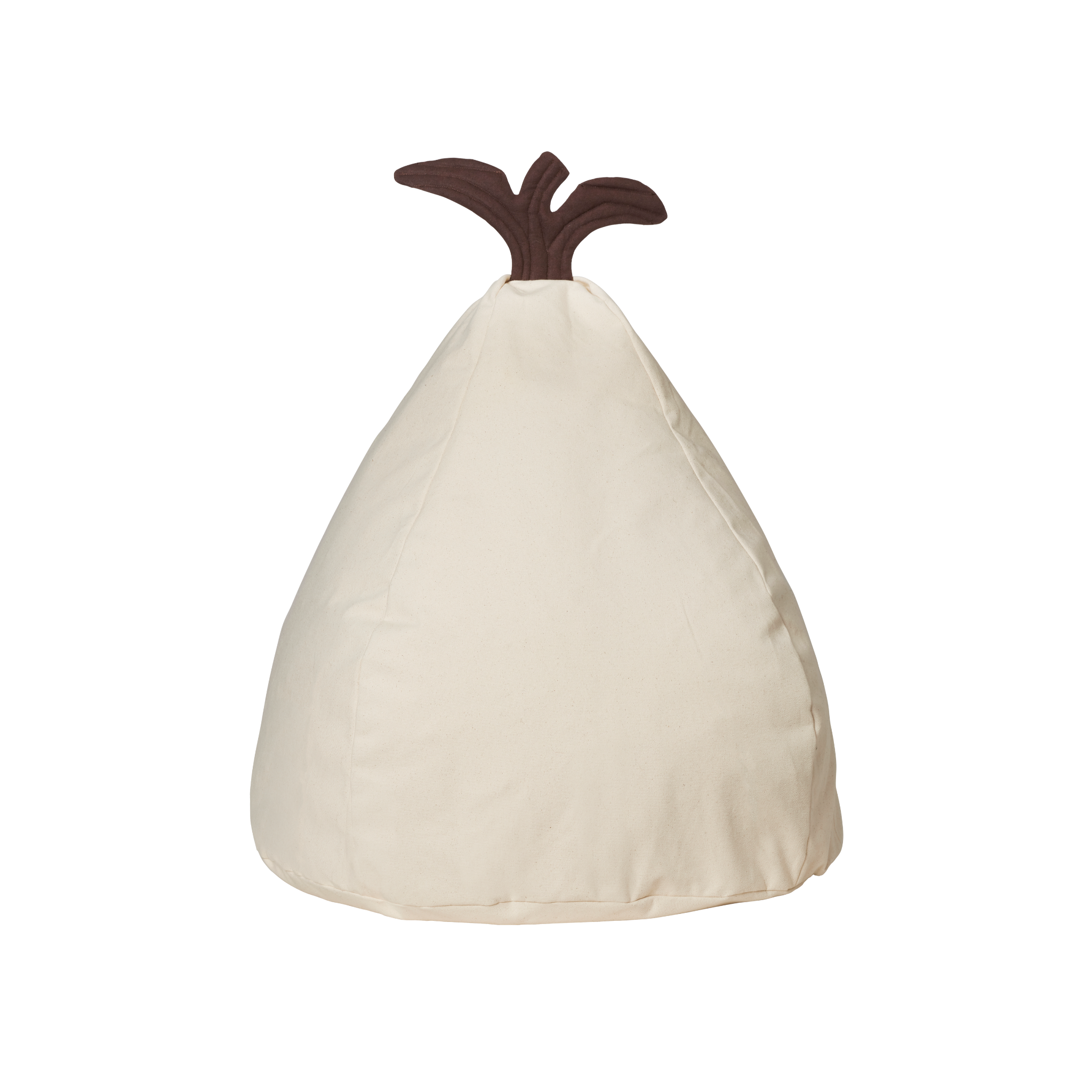 Puf PEAR cremefarben mit Braun