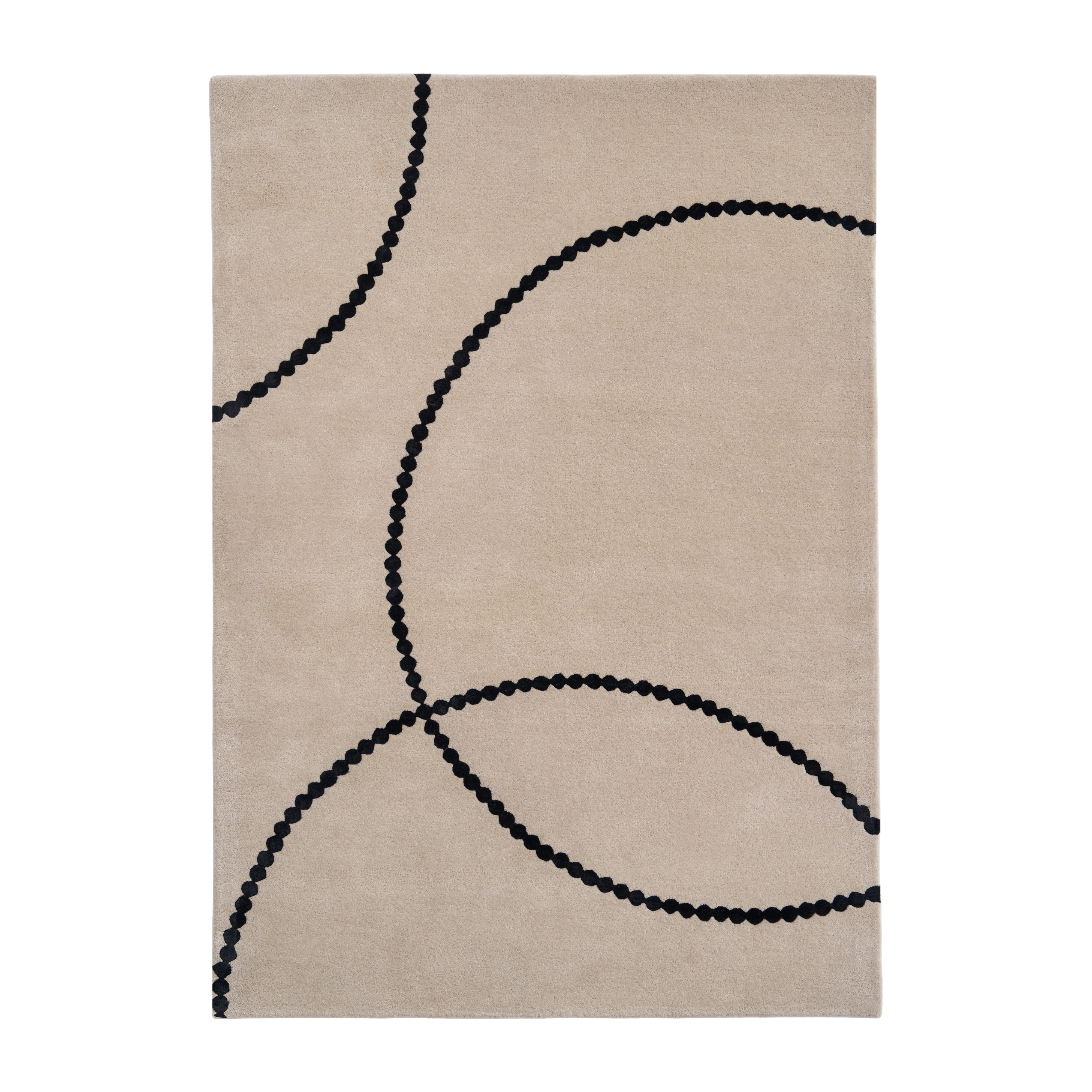 Teppich LUNA beige mit schwarzem Muster