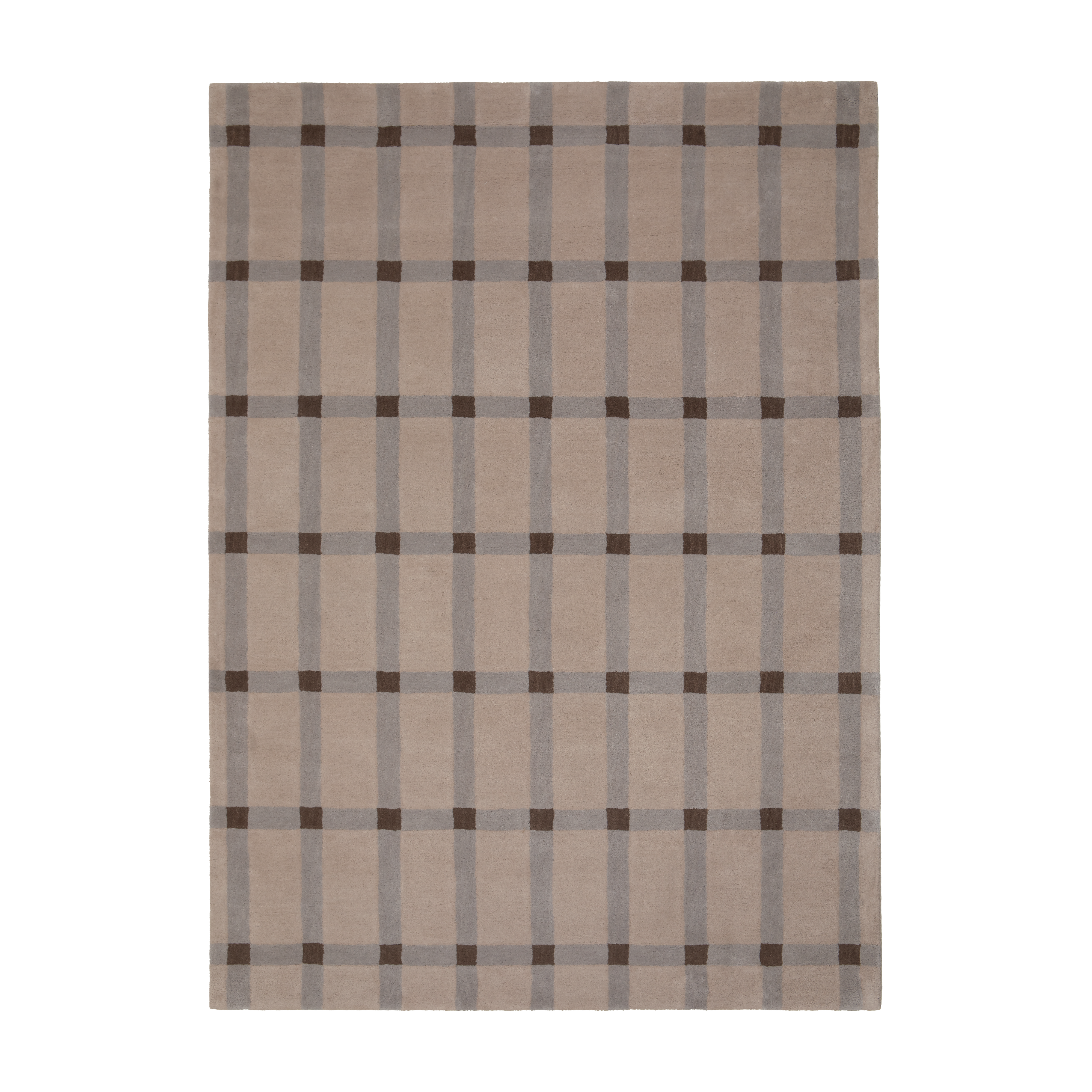 COTTAGE brown rug with gray