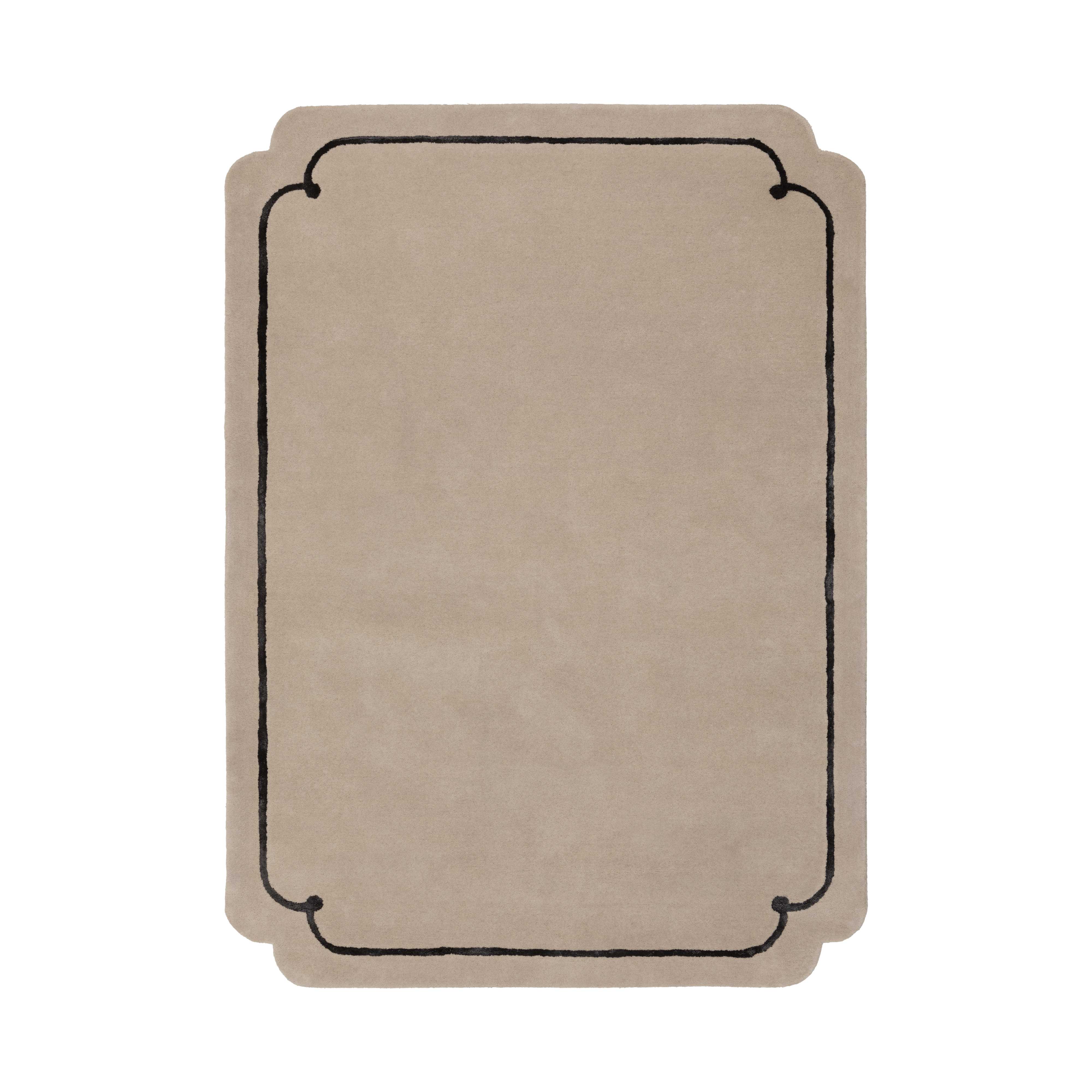 Teppich COOKIE beige mit Schwarz
