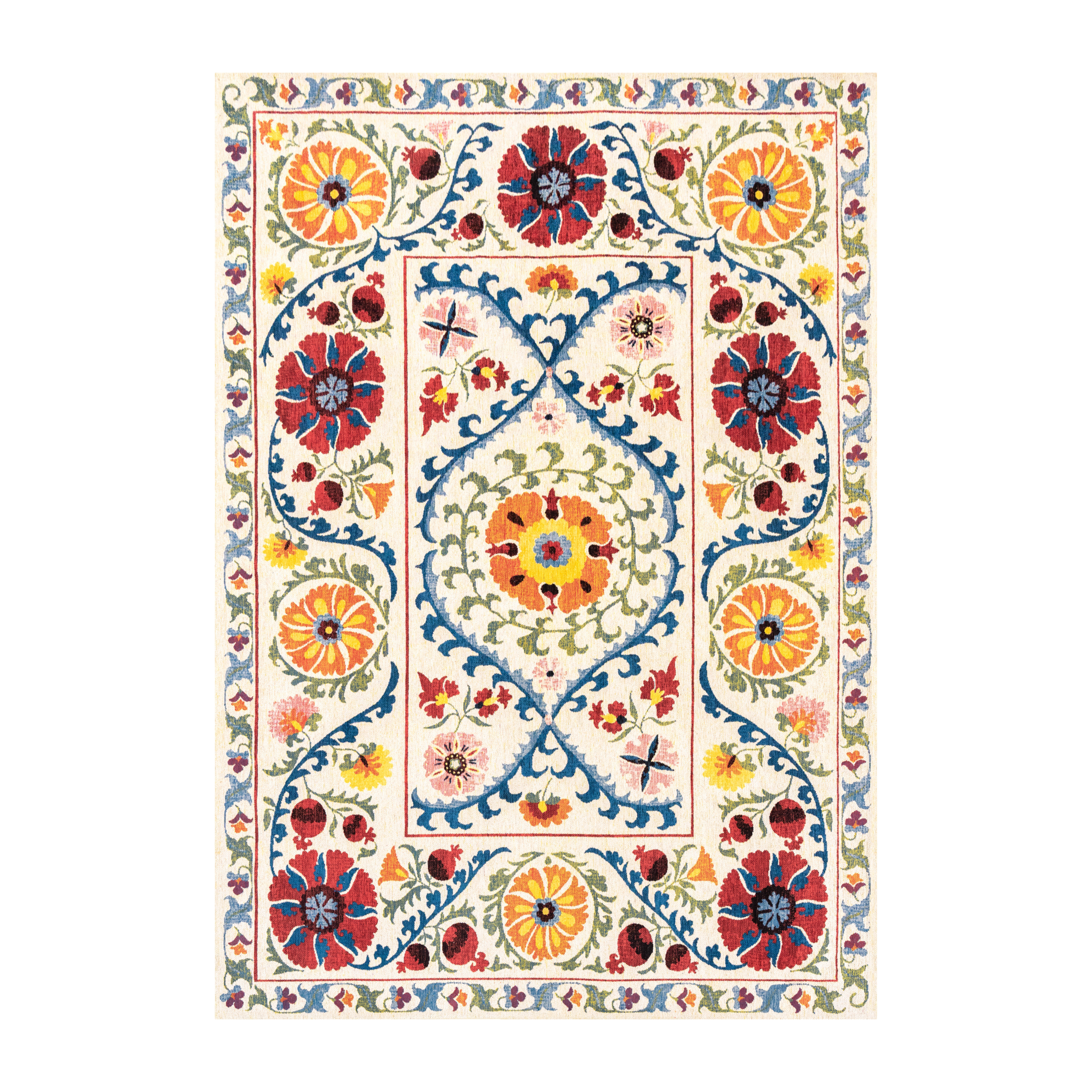 Teppich SUZANI ORIGINE beige mit Orange