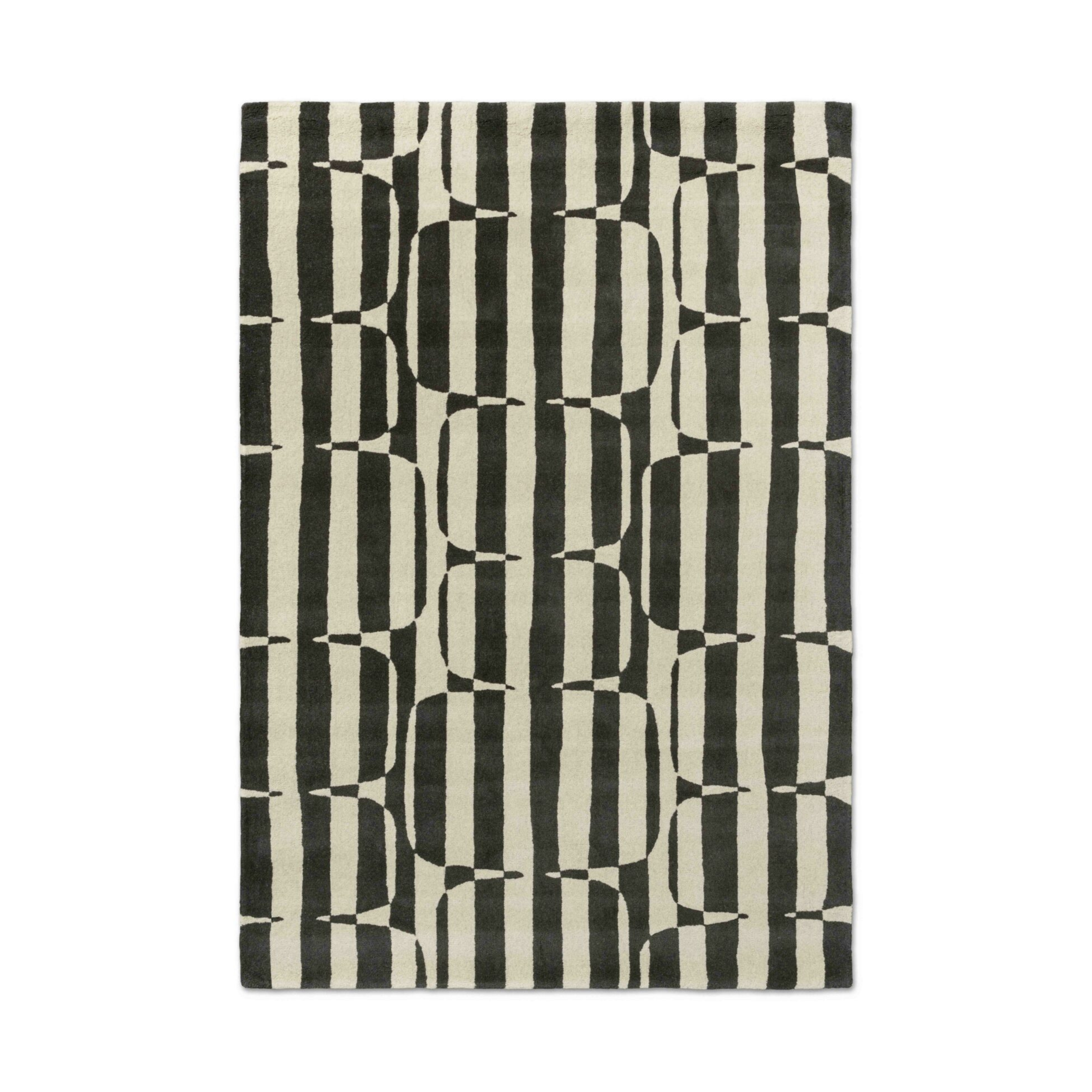 Teppich LOHKO STRIPE schwarz mit beige