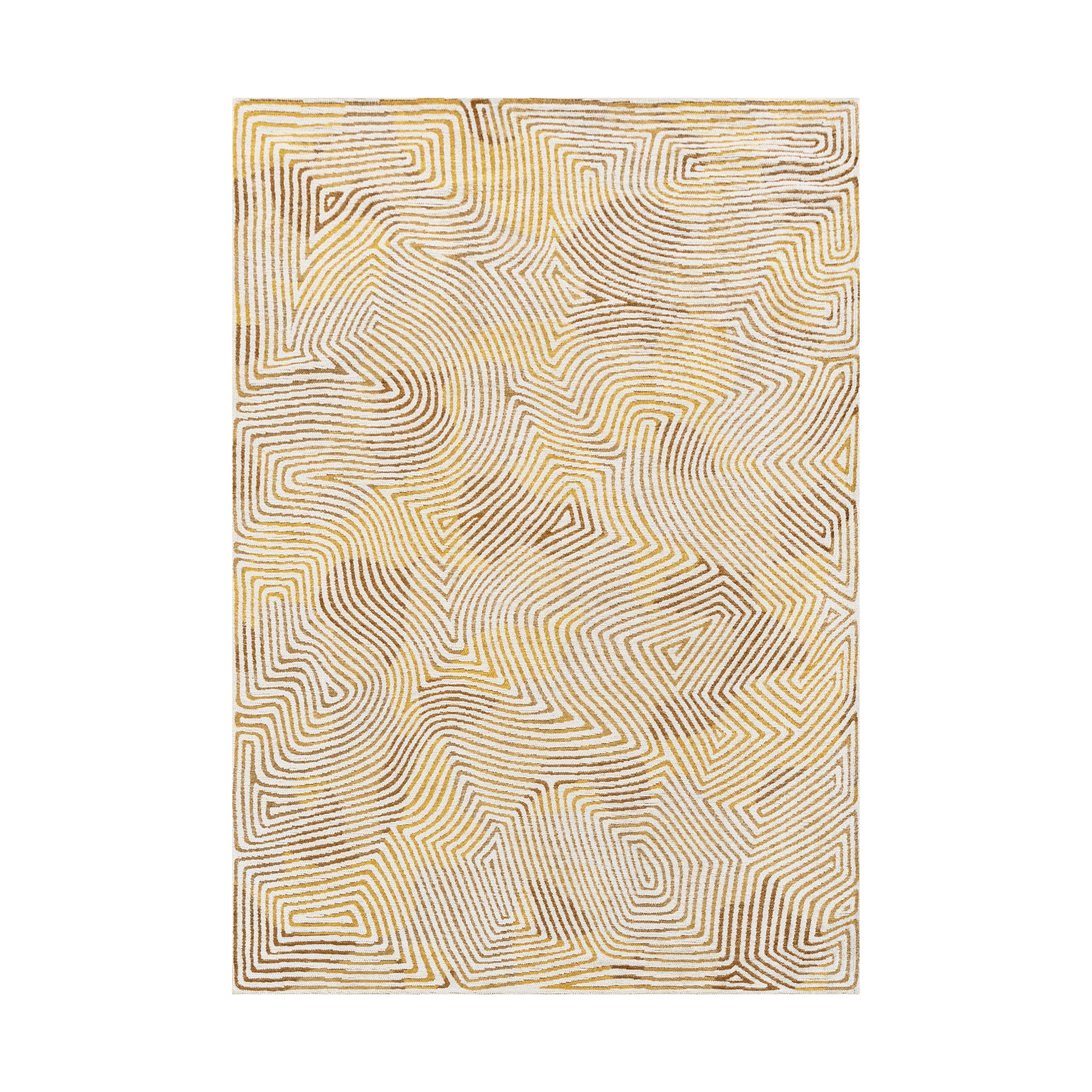 Teppich CORAL YELLOW HIPPY gelb-beige