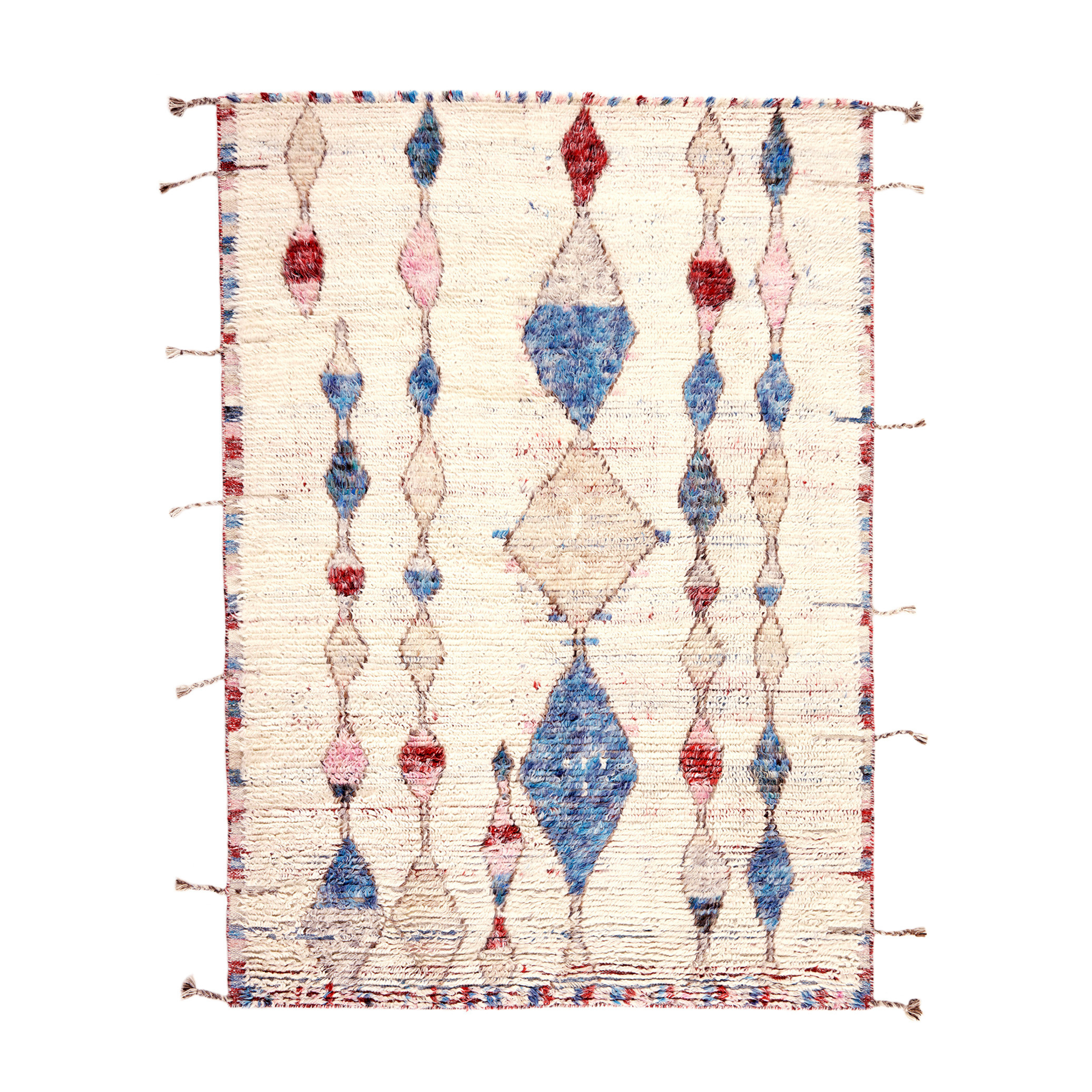 Teppich TRIBE beige mit Blau