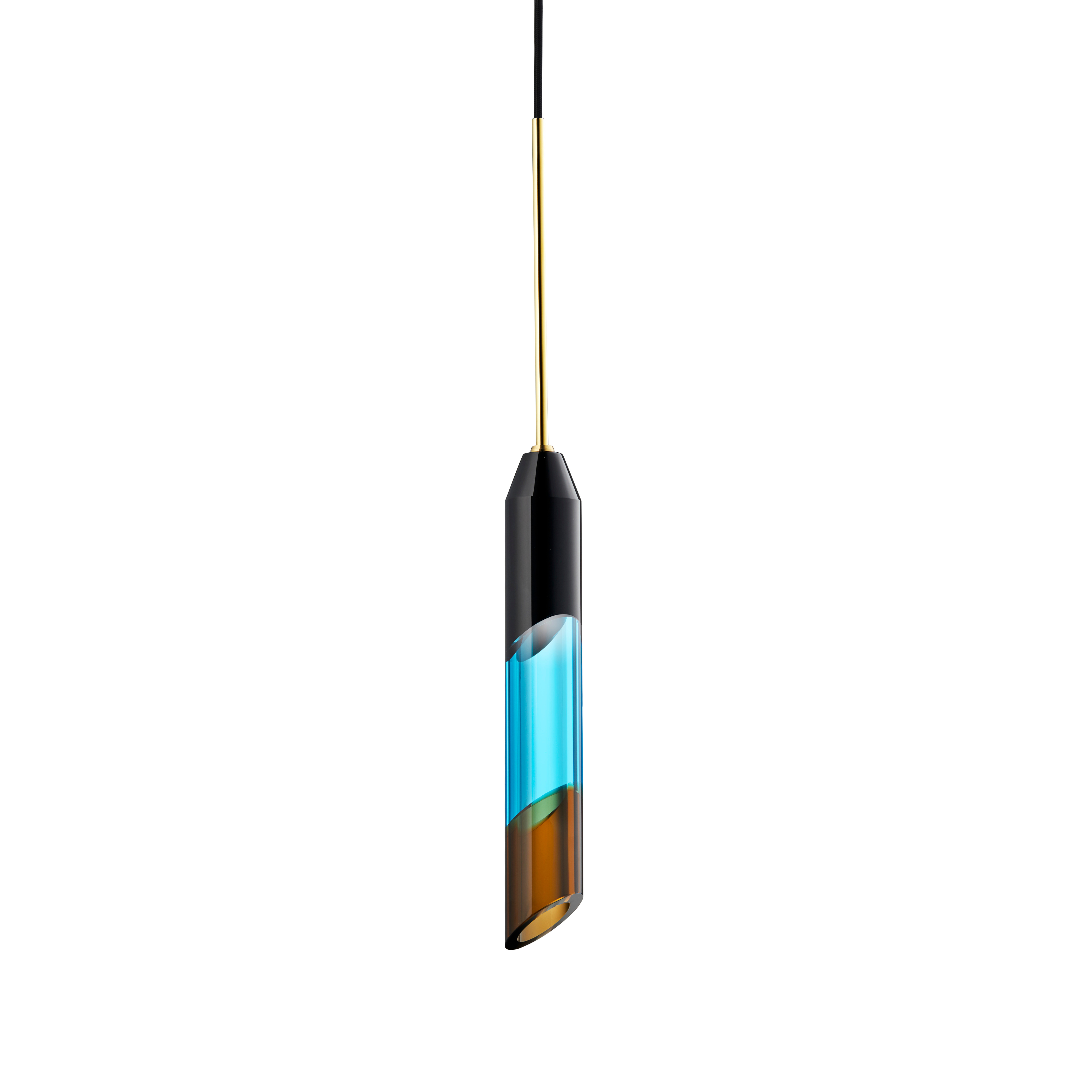 CARNIVAL NO. 3 Pendant Lamp black with blue and brown