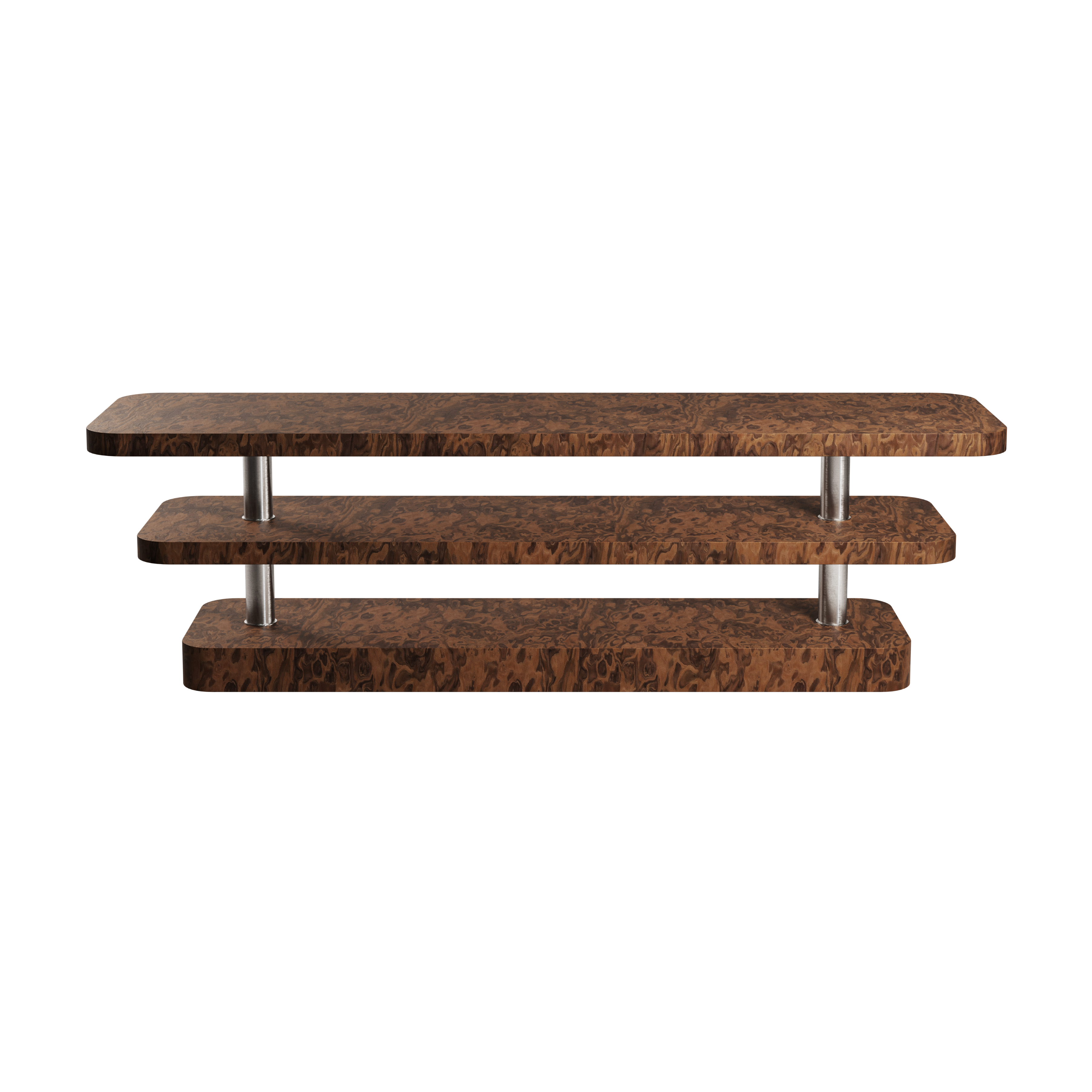 RTV Cabinet REL California Burl Veneer with Steel Elements
