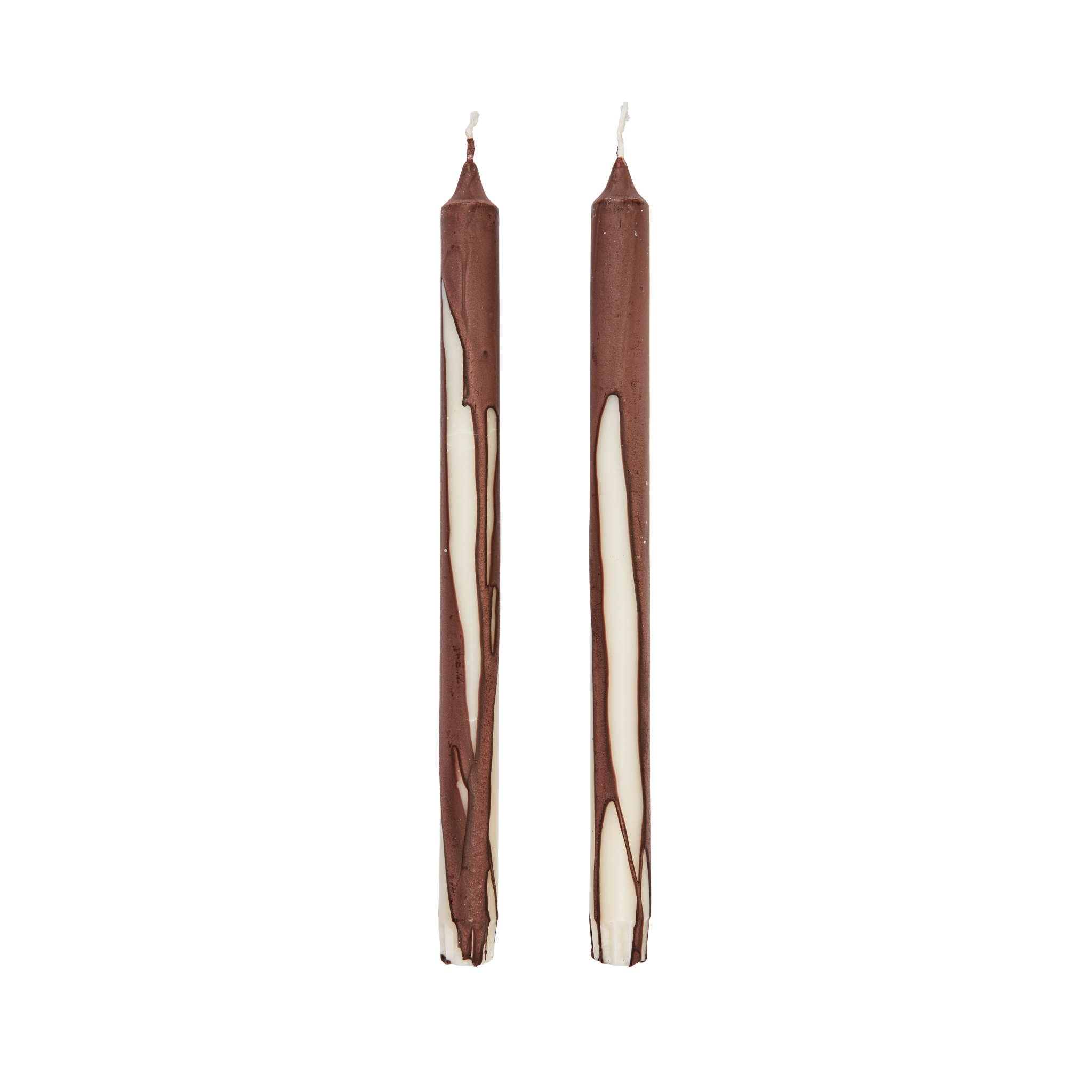 DRYP beige candle set with brown