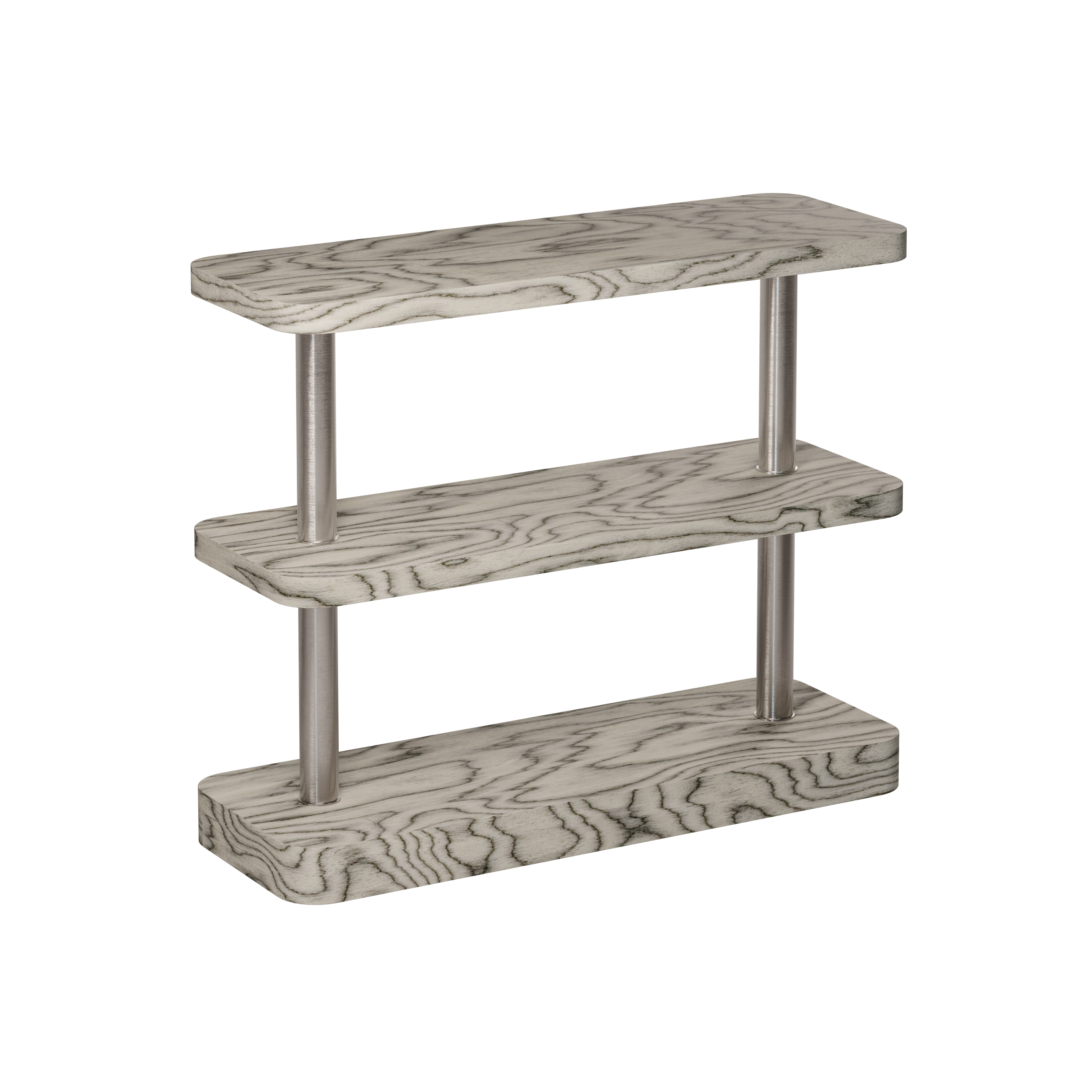 MOD shelf in veneer Sottsass with steel elements