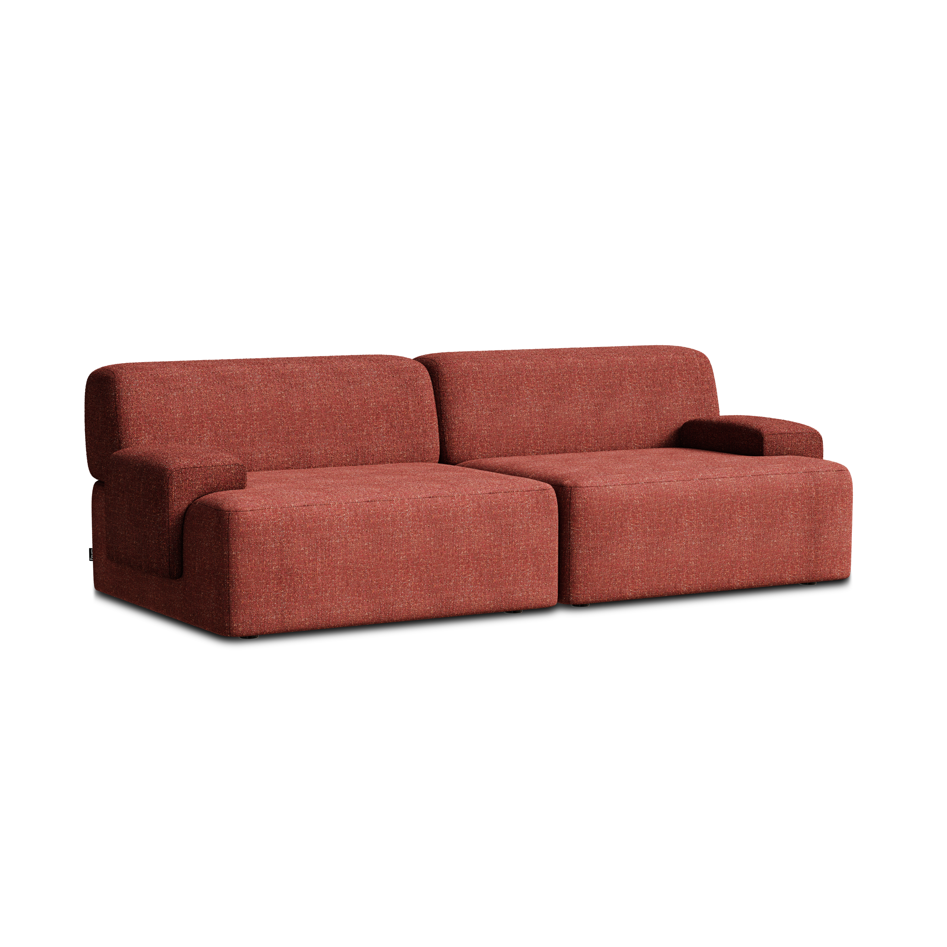 Modulsofa für 2 Personen UMI kastanienrot