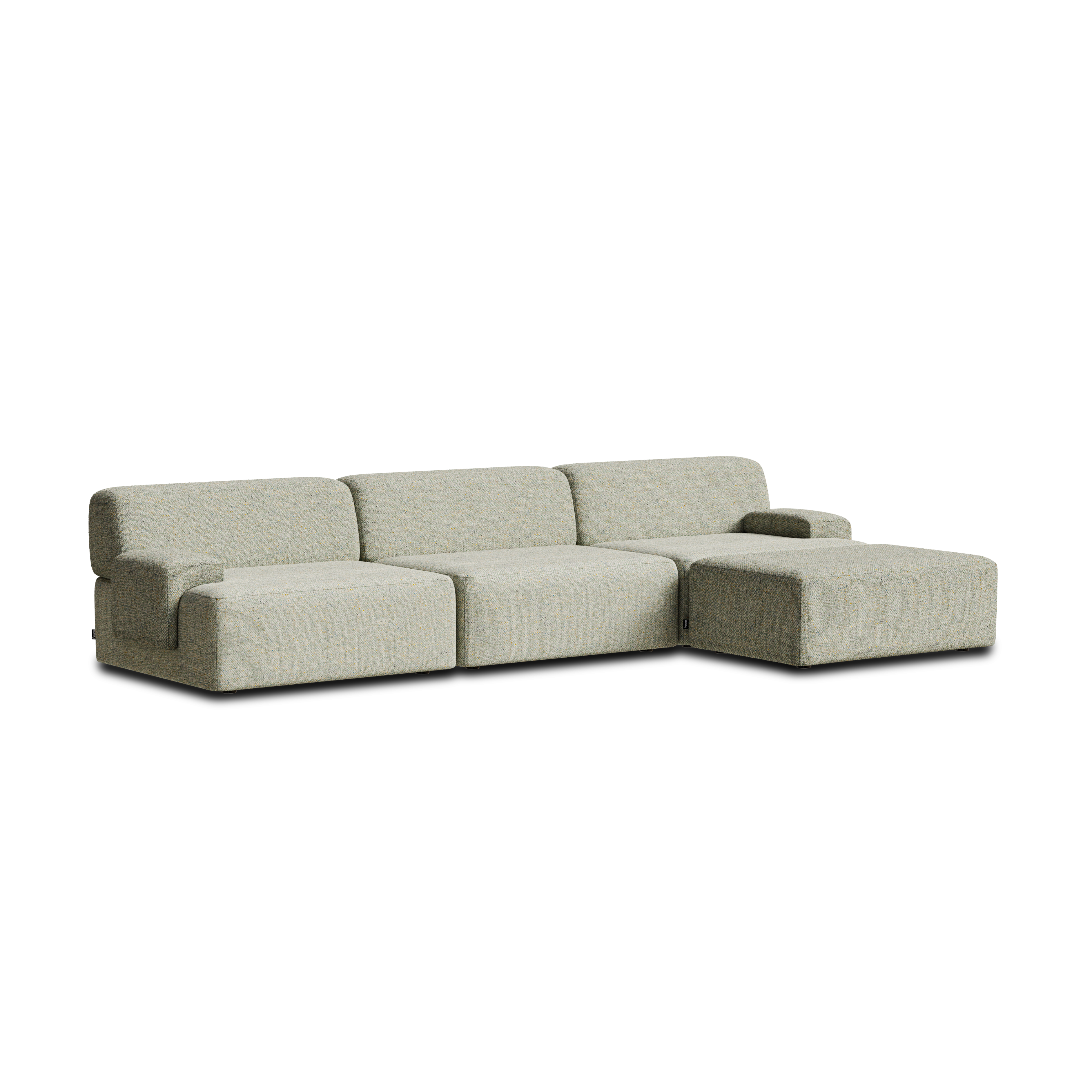 Modular corner sofa for 3 people UMI light green