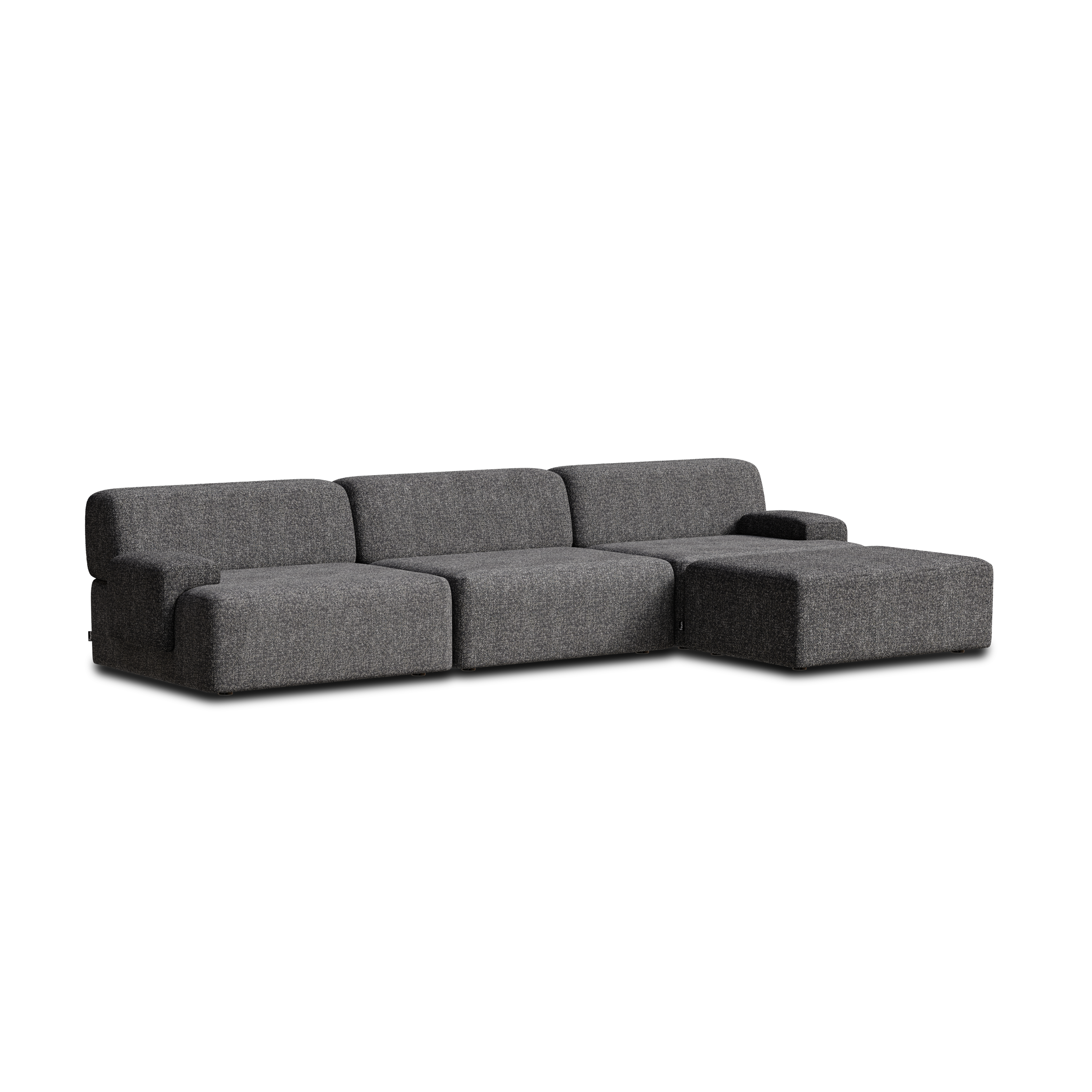 Modulares 3-Sitzer-Sofa UMI in Steingrau