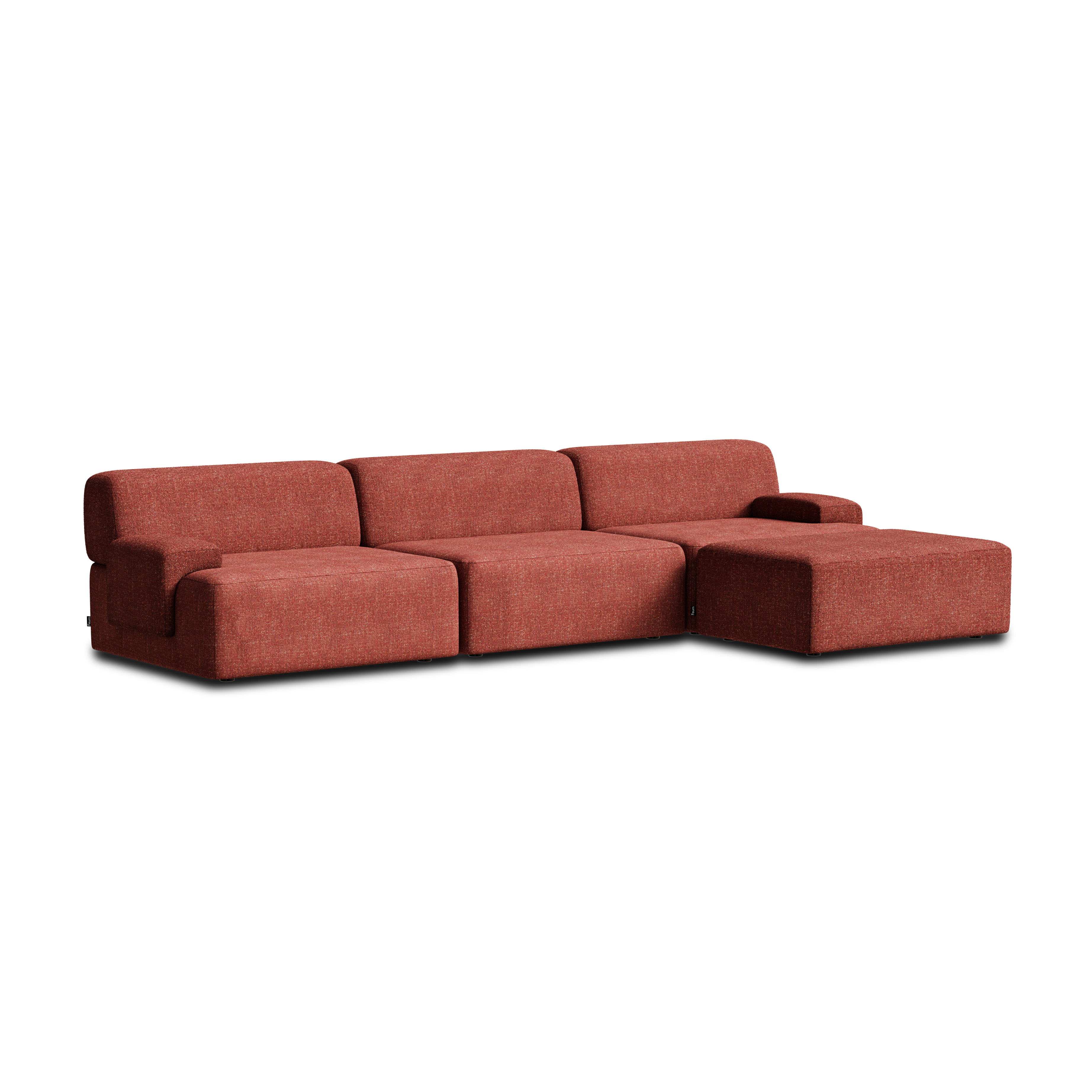 Modulares 3-Sitzer-Sofa UMI kastanienrot