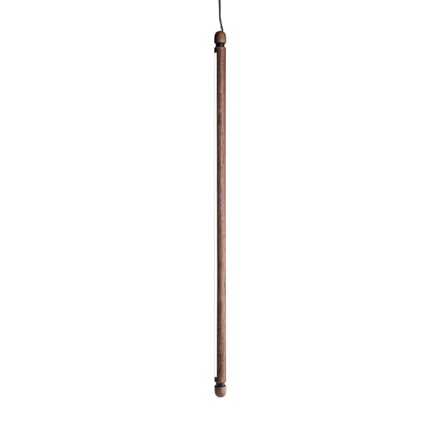 LINEA V Pendant Lamp in Walnut Wood with Graphite Finish