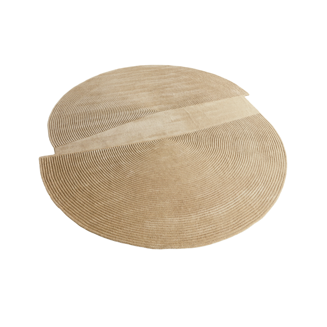 Runder Teppich ZEN SPLIT beige