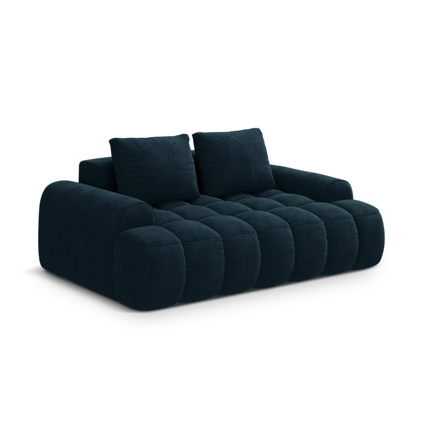 Velvet 2-Seater Sofa LINZ Petrol