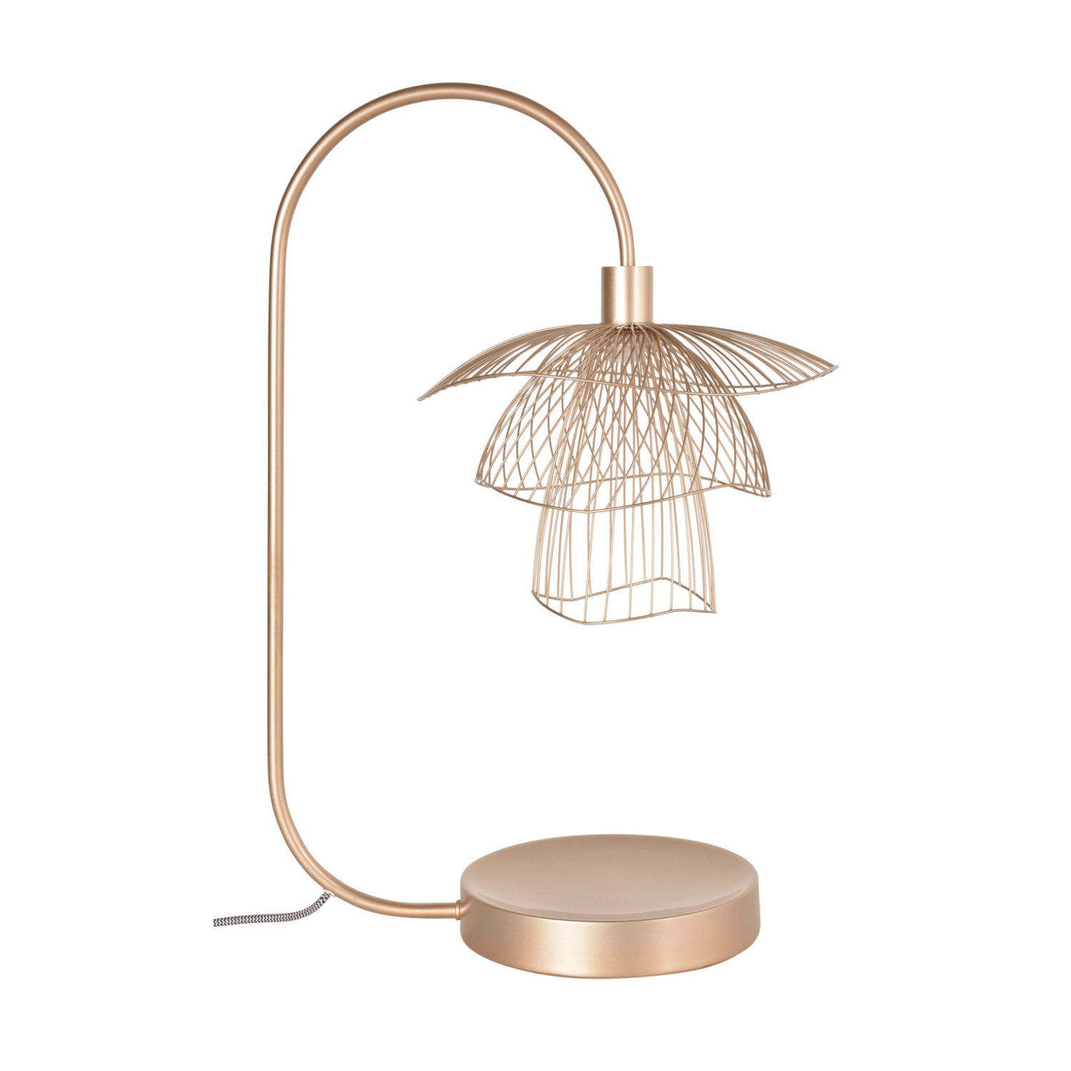 Lampa stołowa PAPILLON szampański złoty – Forestier