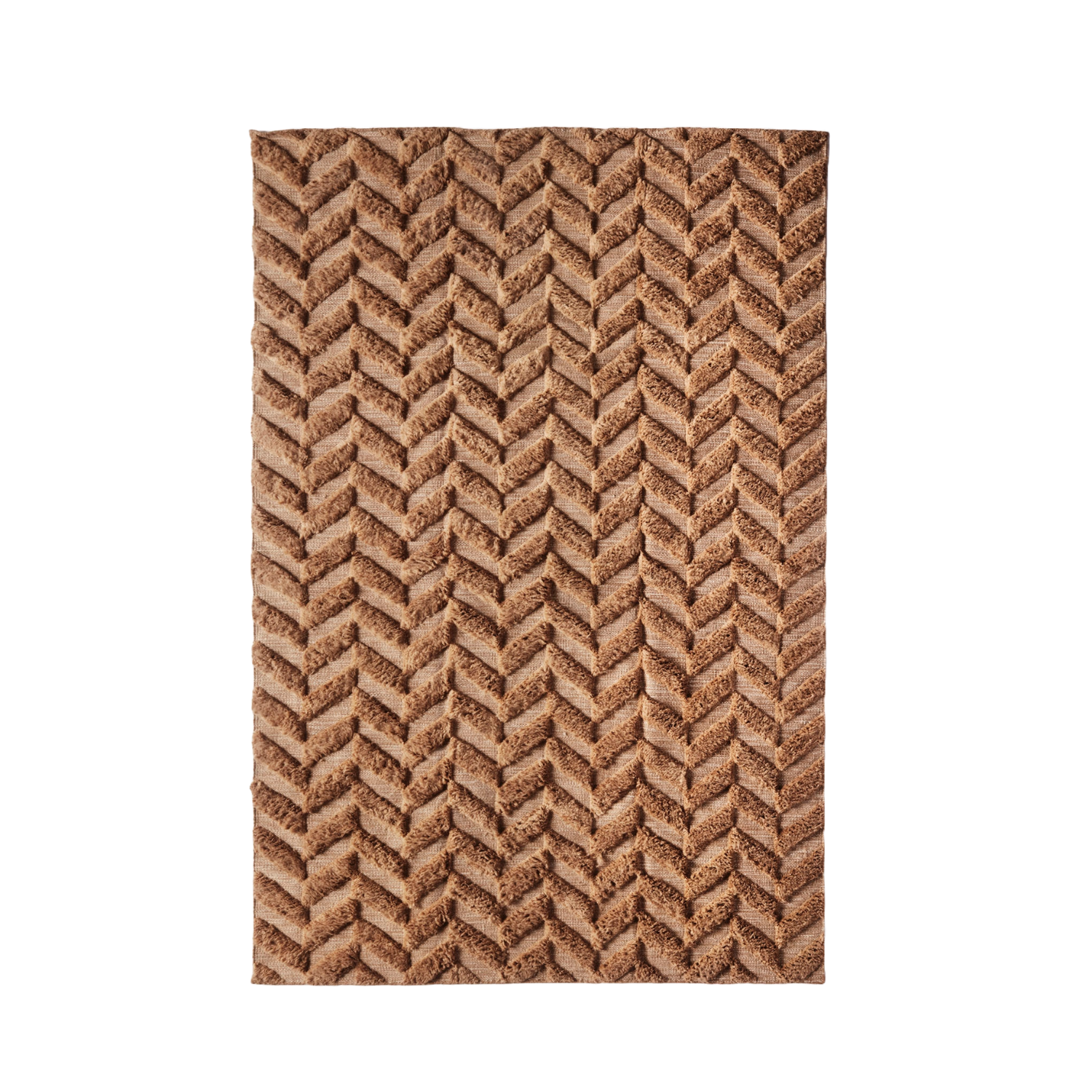 HERRINGBONE brown rug