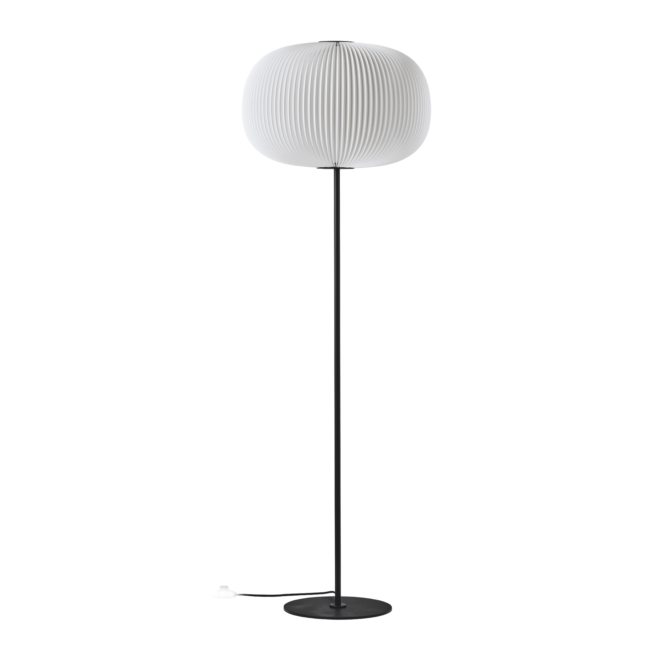 Floor lamp MODEL 332 LAMELLA white with black base