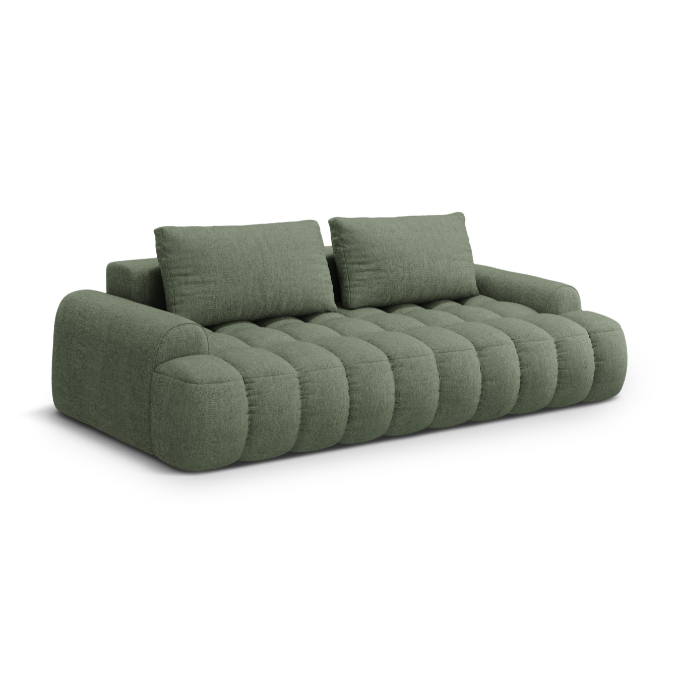 Sofa with sleeping function for 4 people LINZ olive green