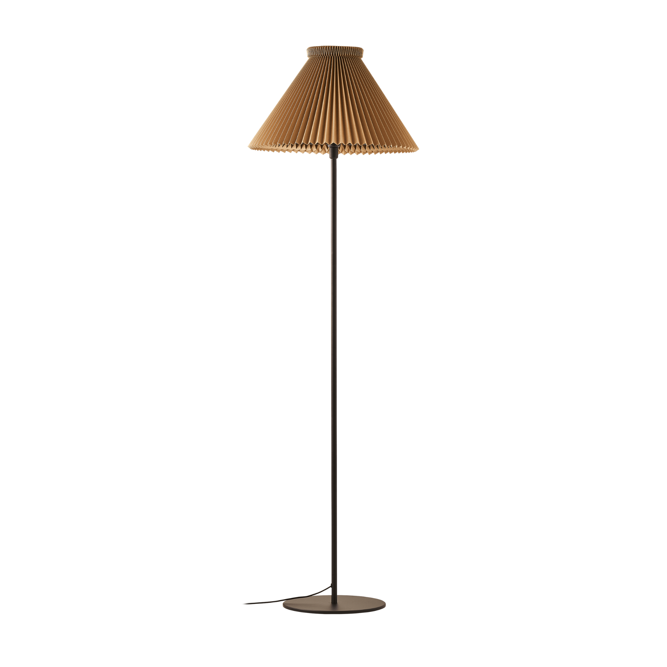 Mustard Floor Lamp MODEL 334 with Black Base