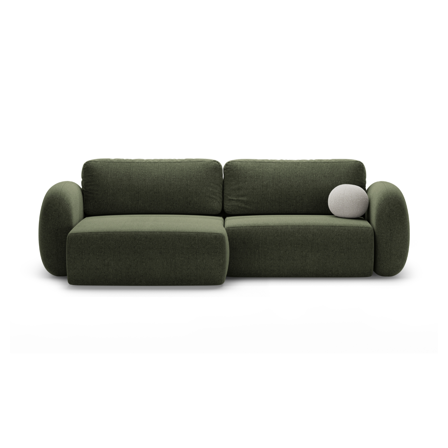 Universal corner sofa with sleeping function for 4 people TONALE green