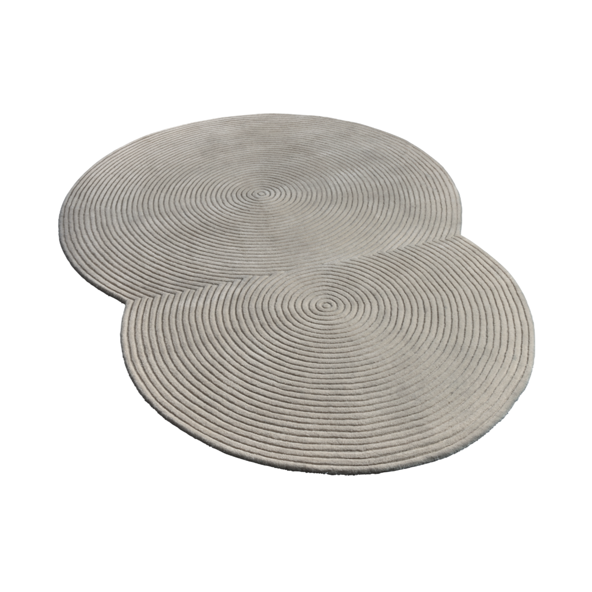 Ovaler Teppich ZEN ROUNDED grau