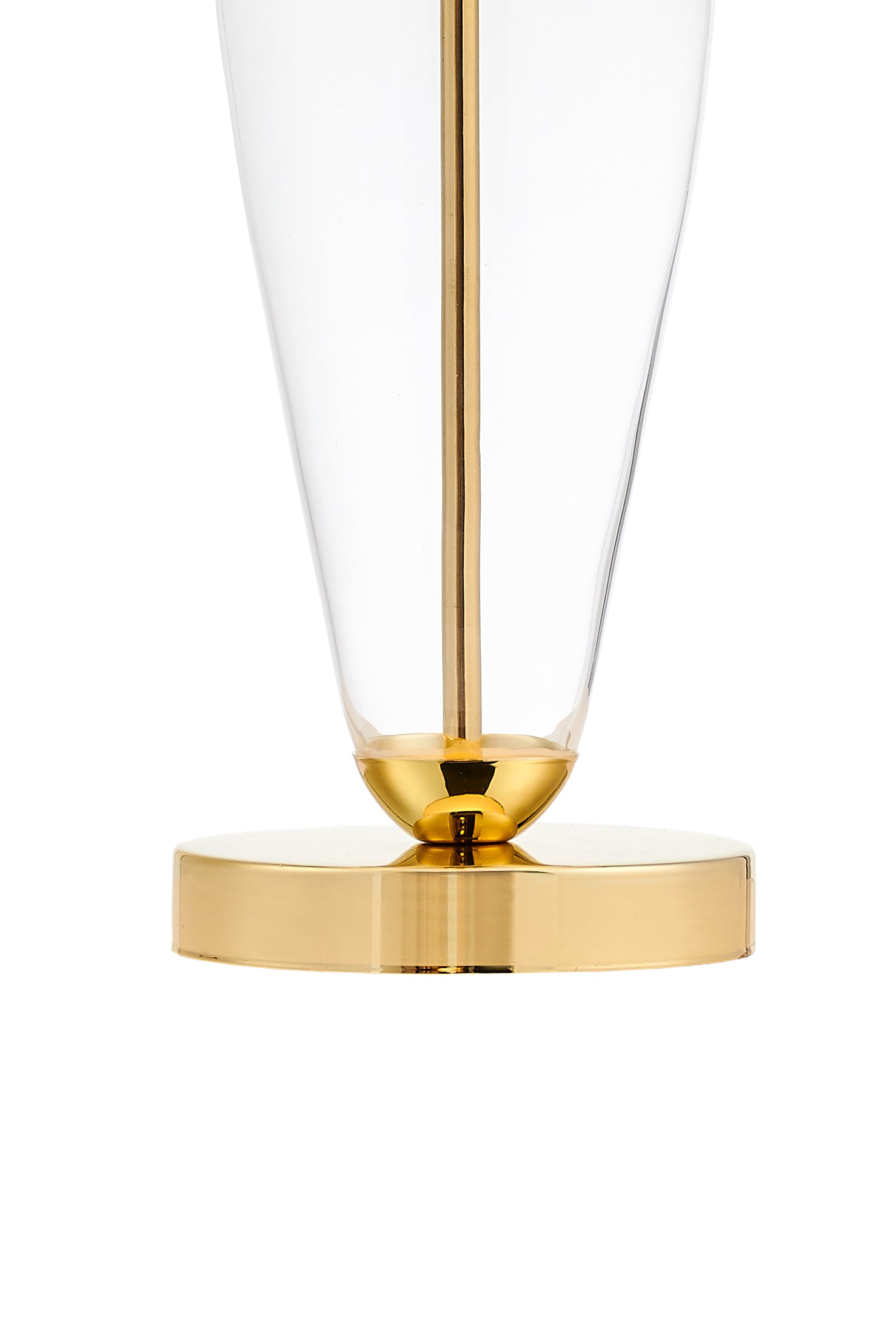 REA table lamp white with transparent base and gold finish