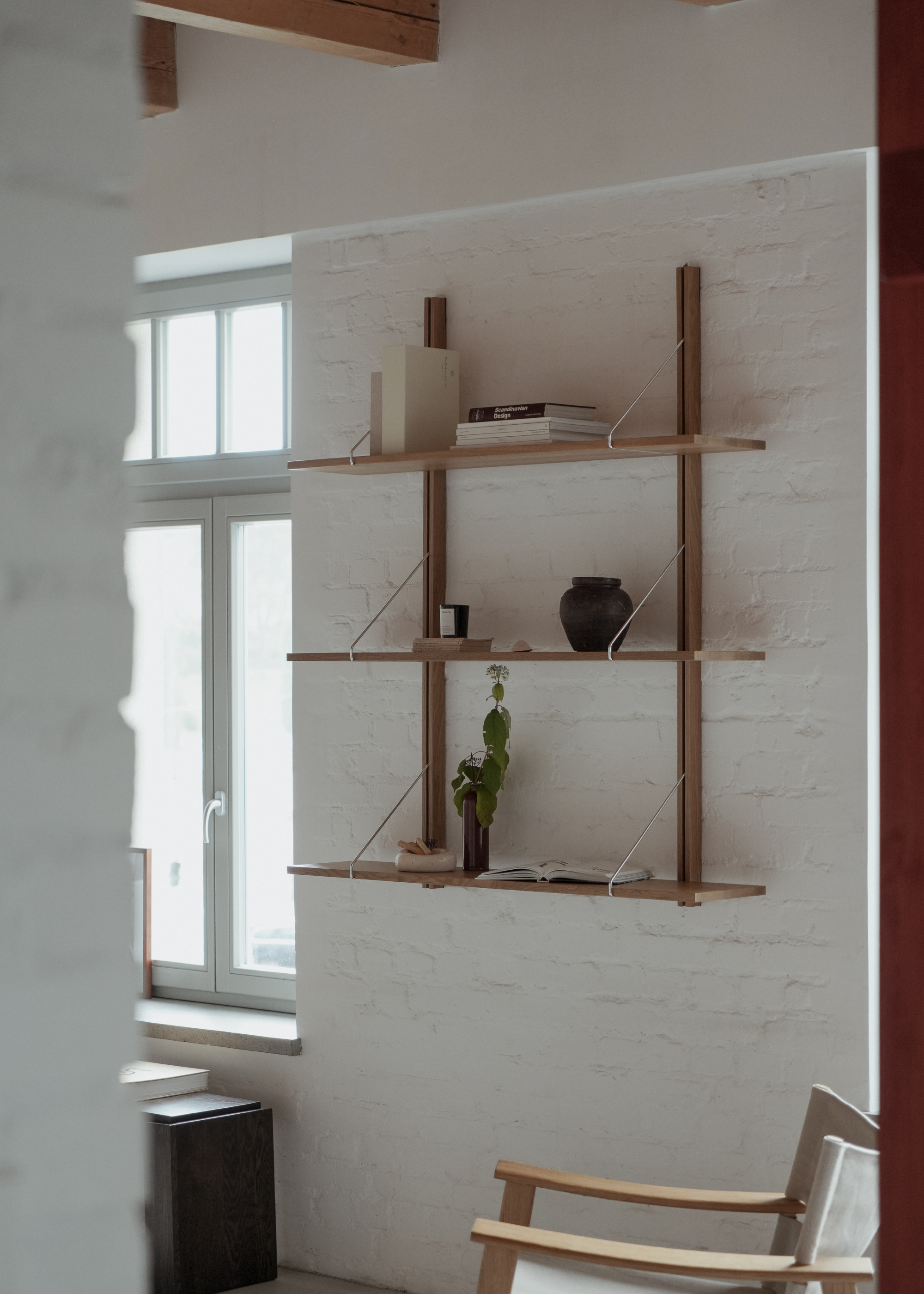 Wall shelf RODD oak wood