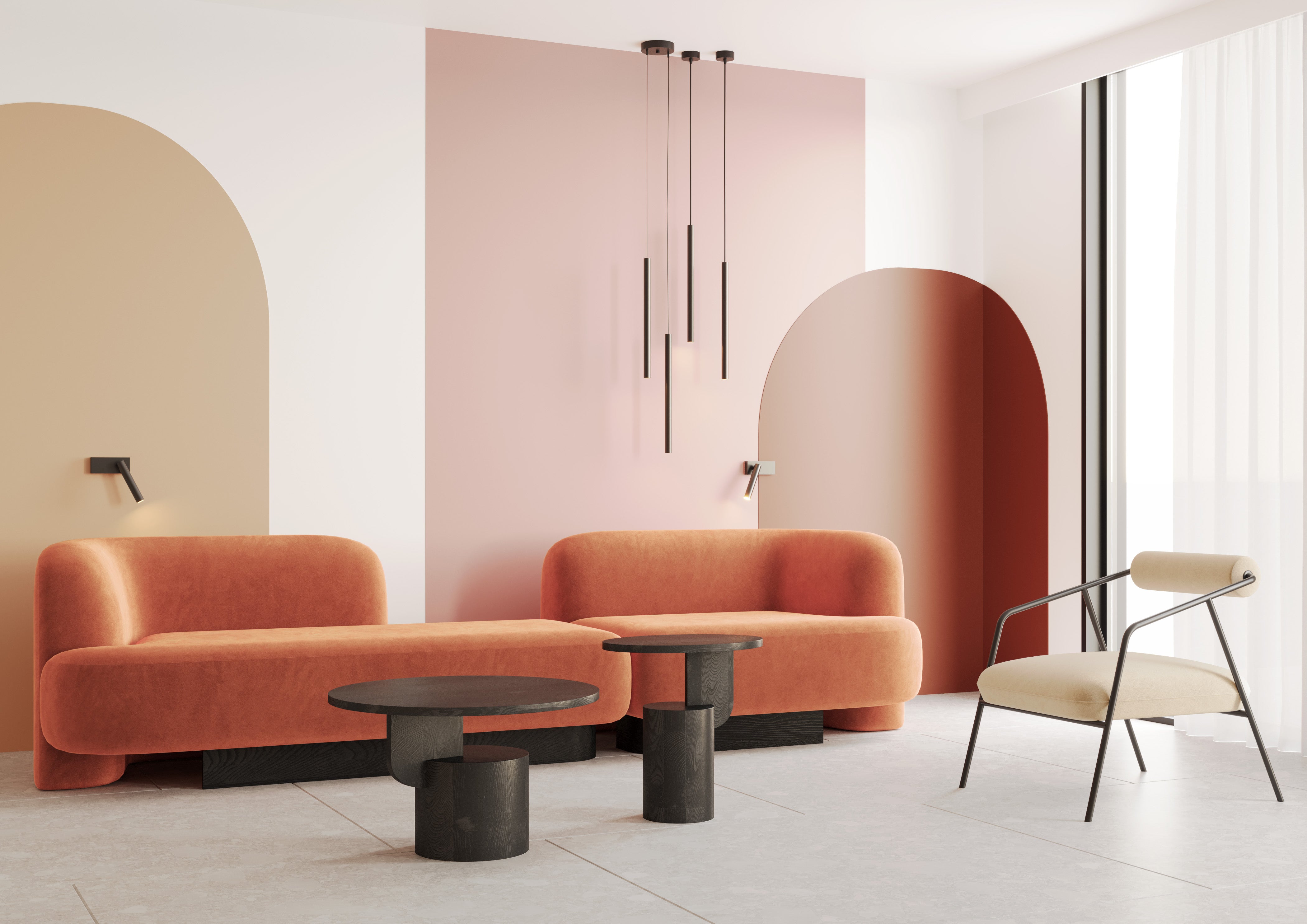 ROLL 2 Black Pendant Lamp