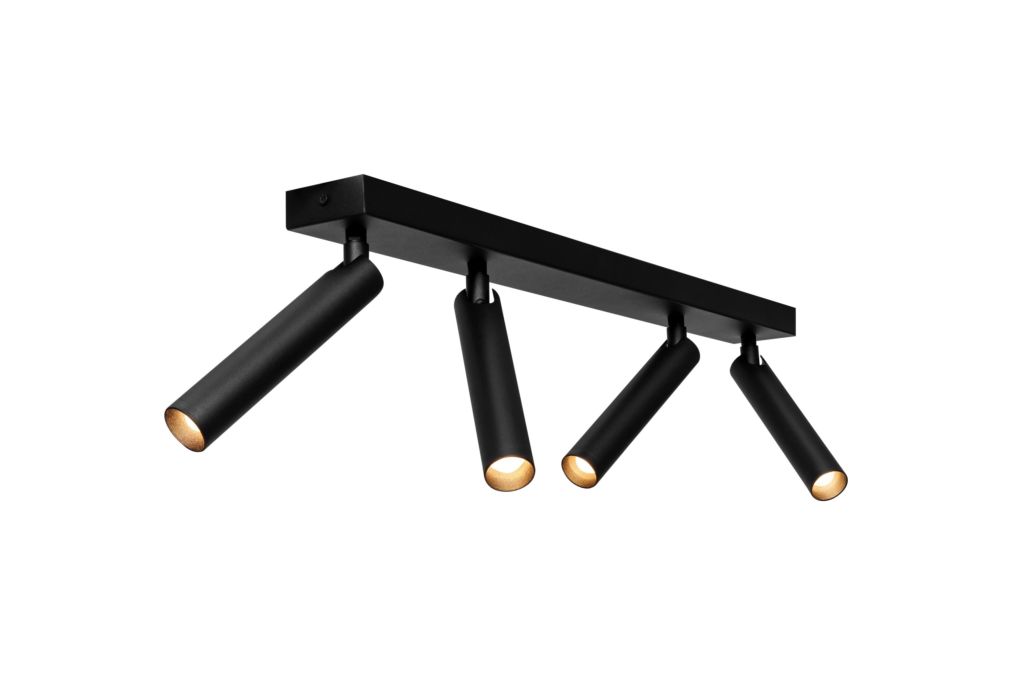 Deckenleuchte ROLL 4 schwarz