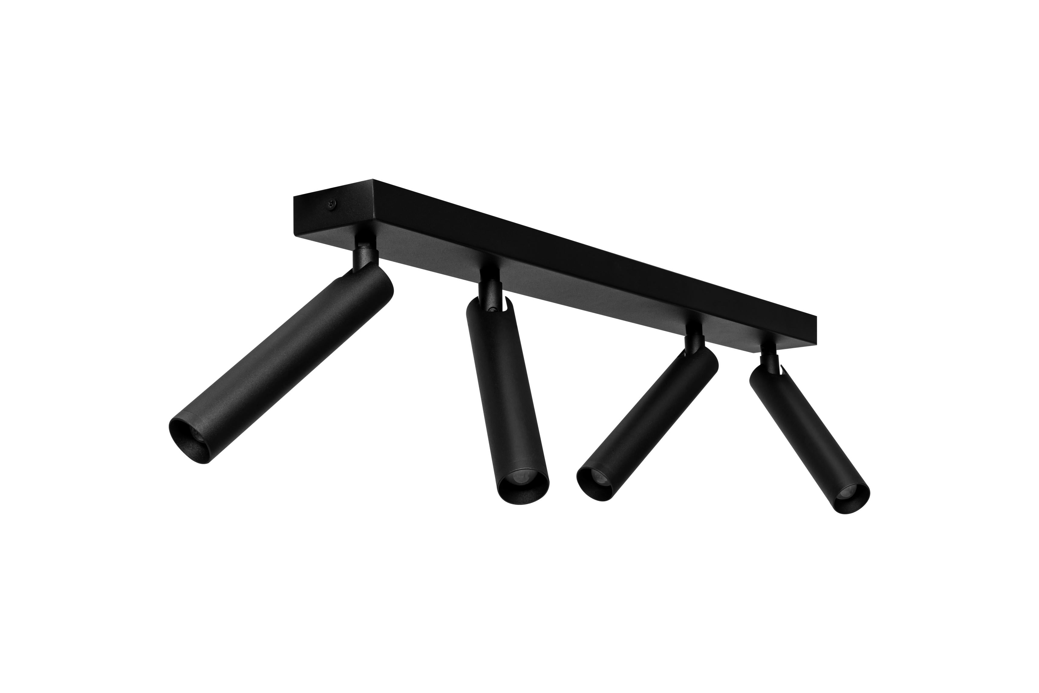 Deckenleuchte ROLL 4 schwarz