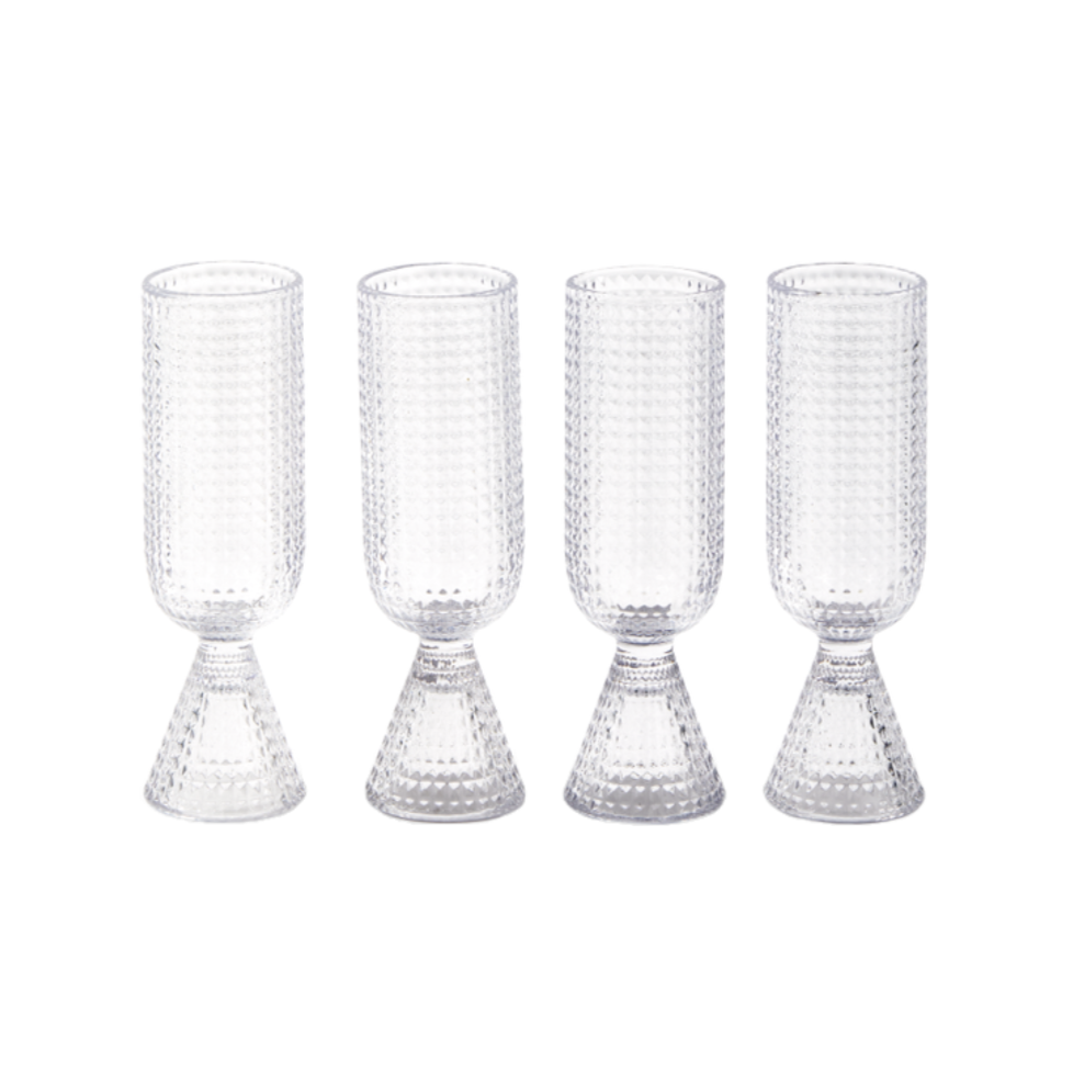 ROOFTOP champagne glass set glass