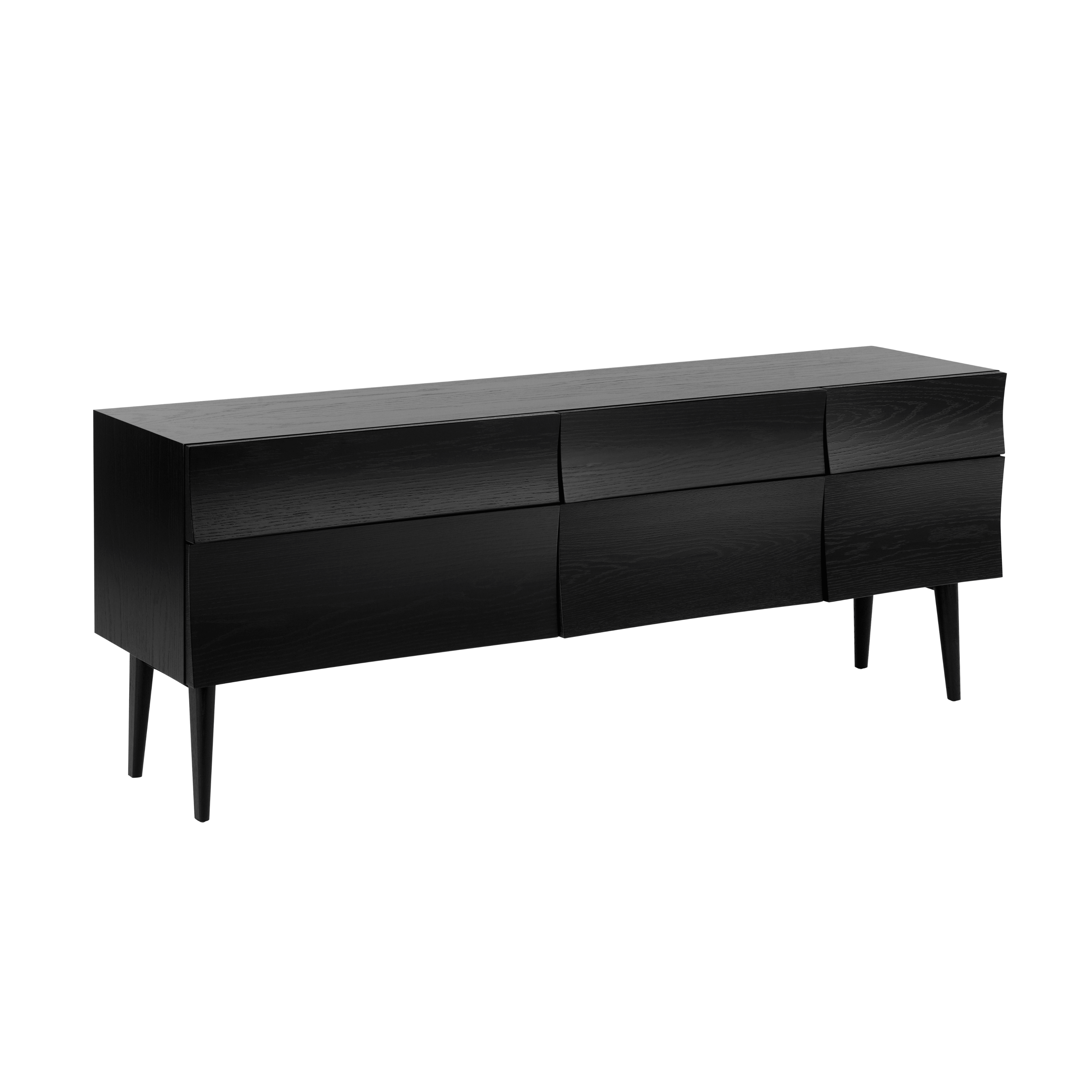 REFLECT chest of drawers black oak veneer
