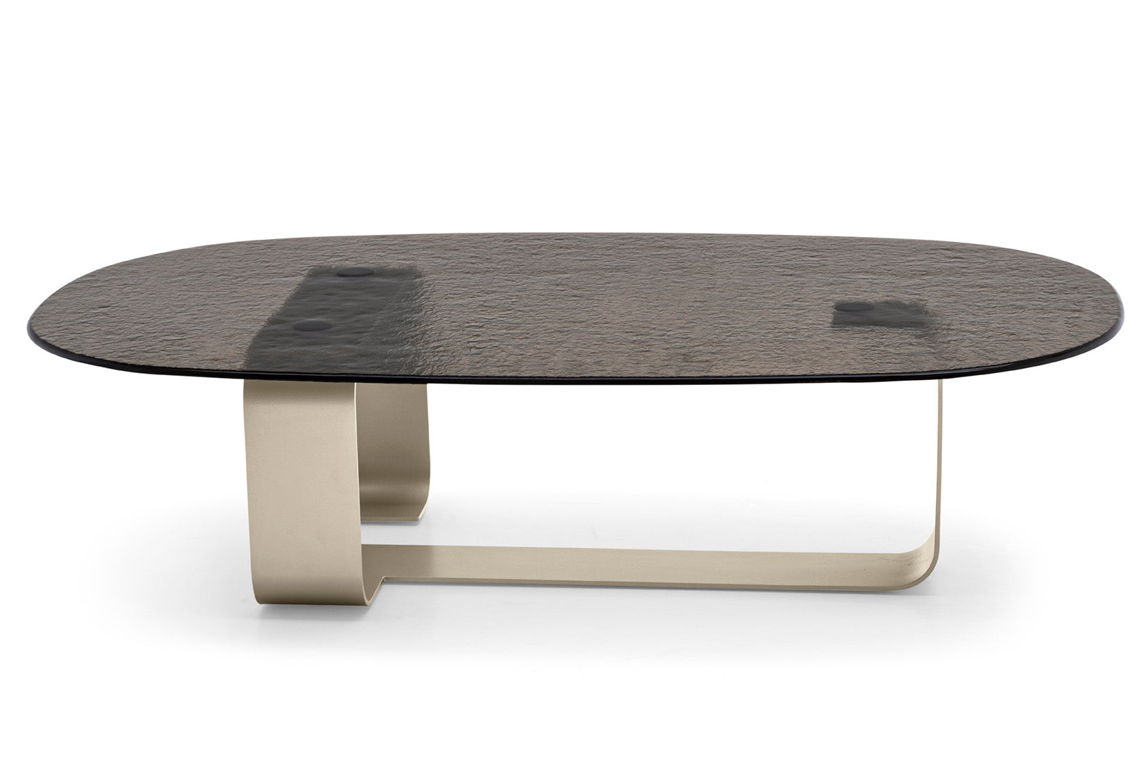 Kaffeetisch RIBBON braunes Glas