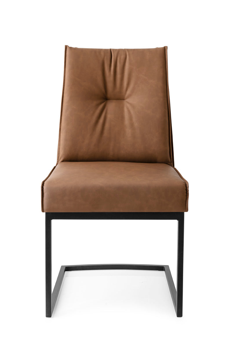 Chair ROMY brown seat with black base